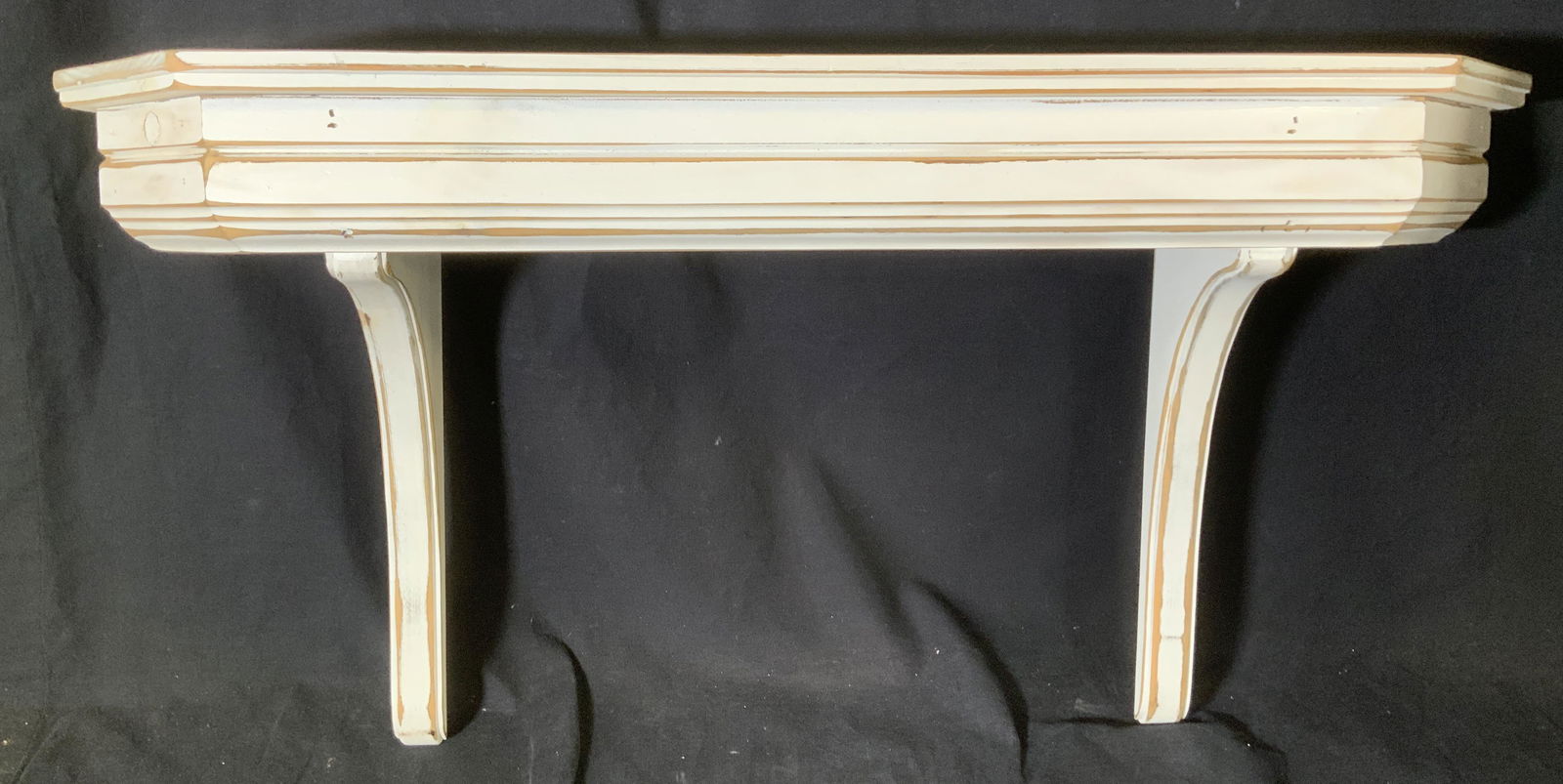 Pair Whitewashed Wood Picture Wall Shelves (1 of 9)