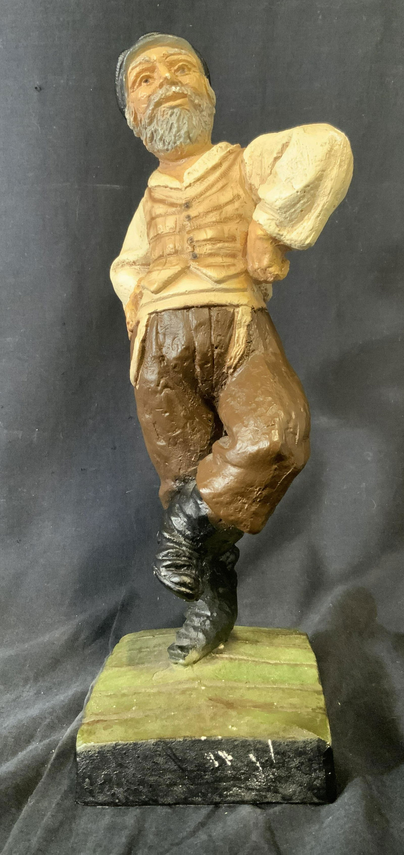 Dancing Elderly Man Statue (1 of 6)