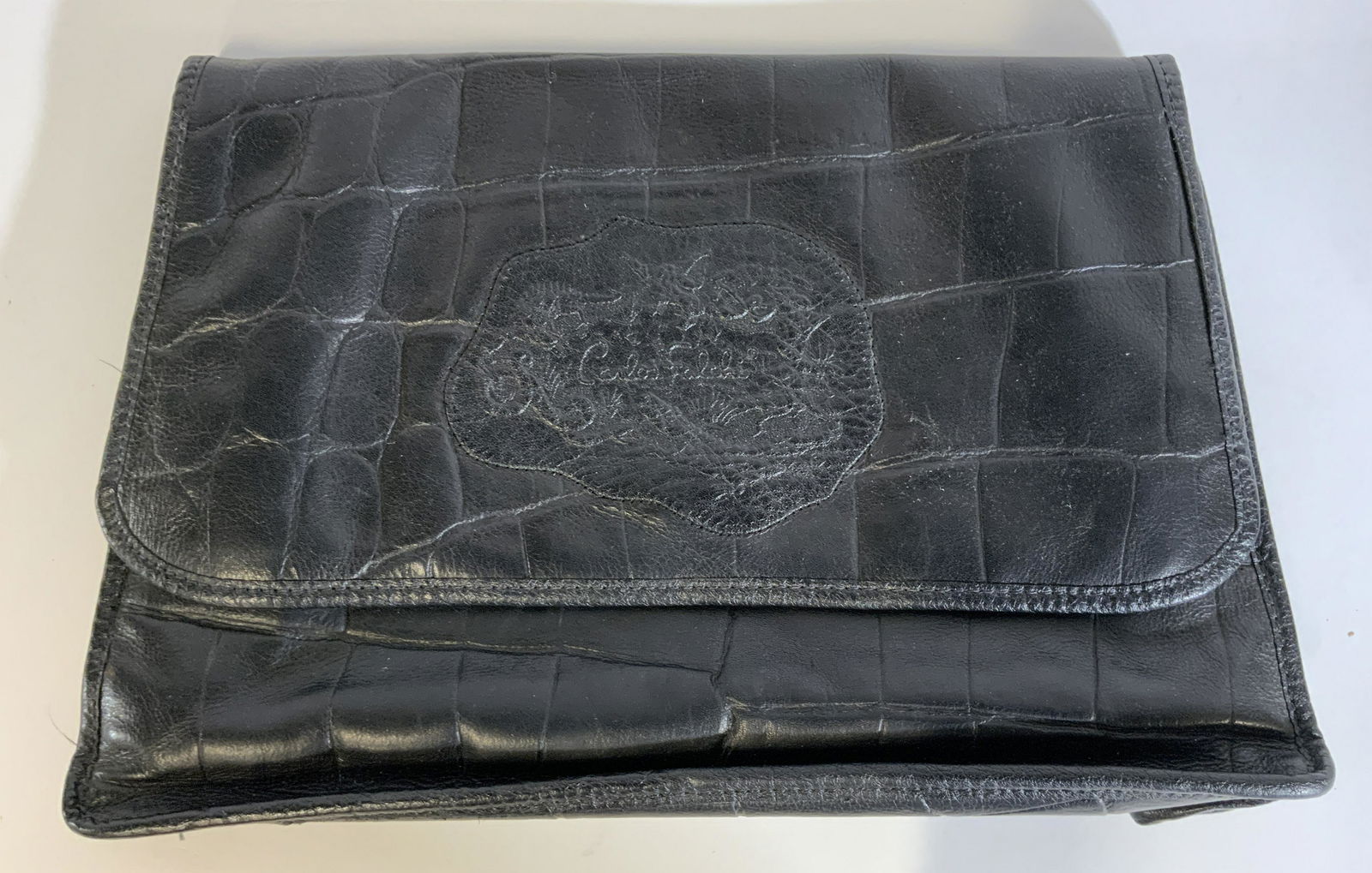 CARLOS FALCHI Embossed Leather Handbag (1 of 6)