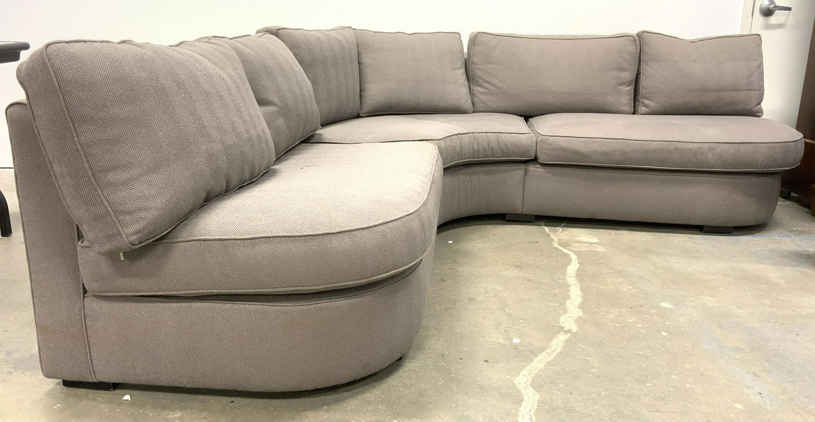 Custom Made Light Gray Sectional Sofa (1 of 10)