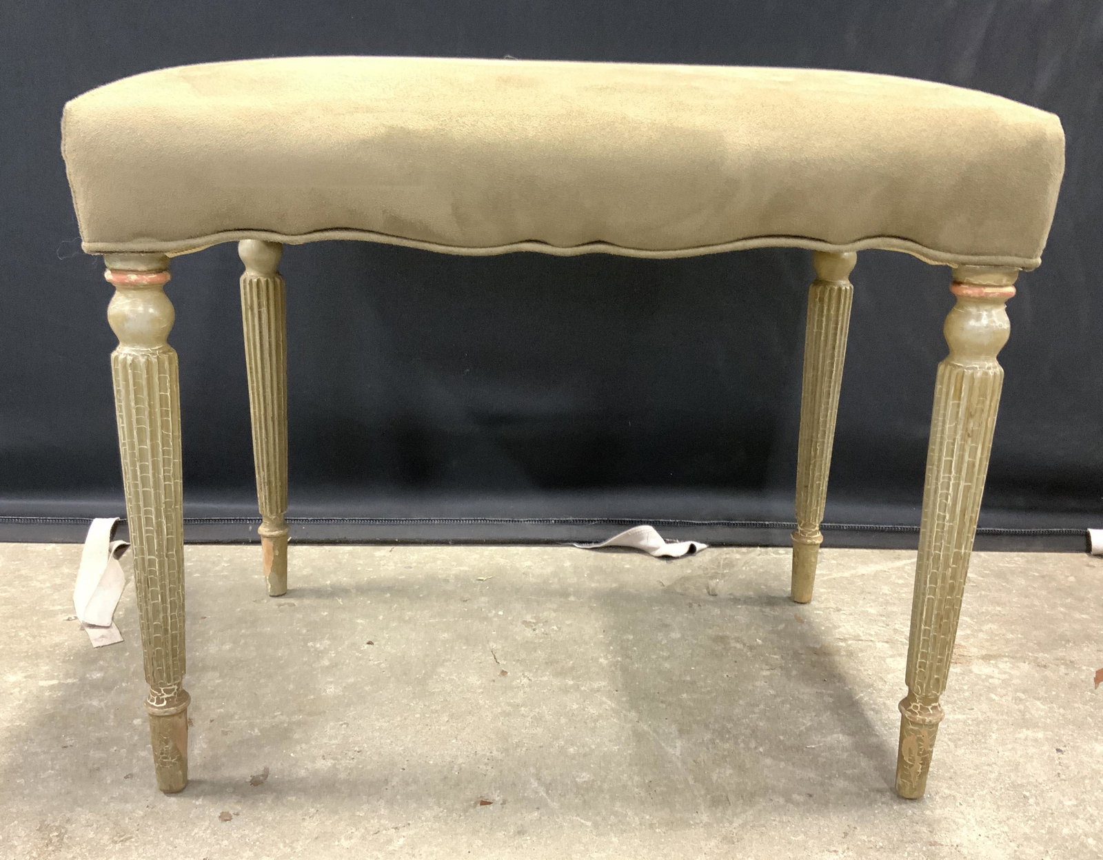 Vintage Upholstered Ottoman (1 of 7)