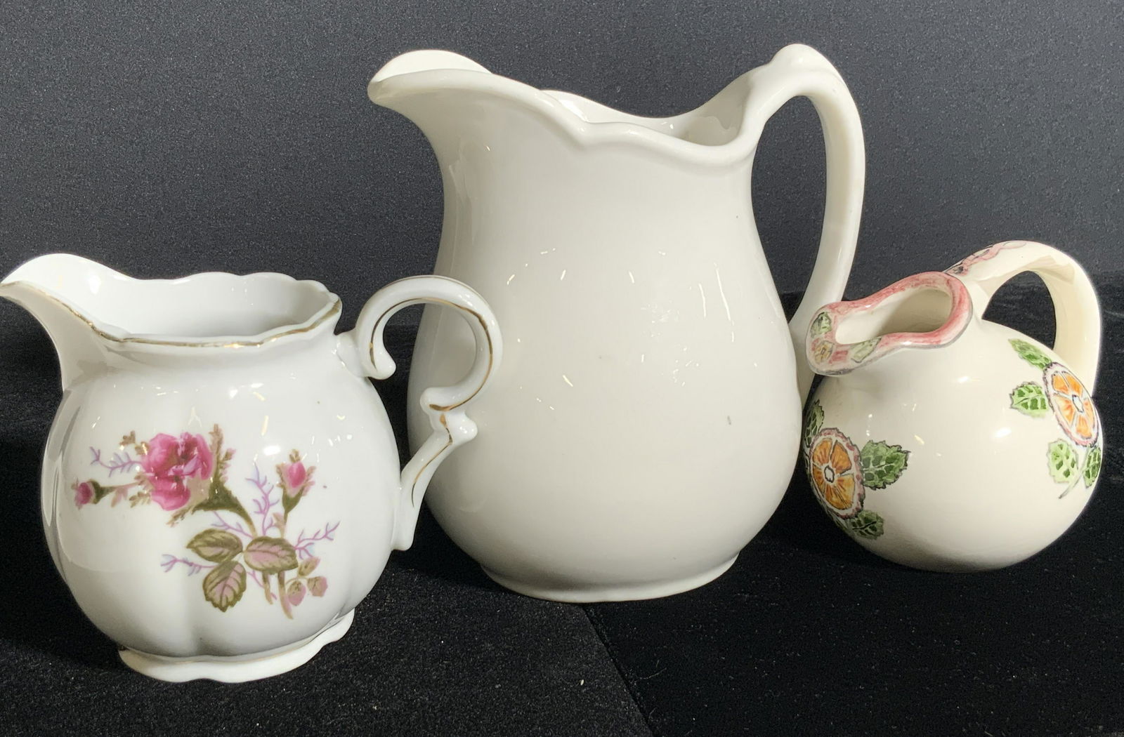 Lot 3 Collectible Glazed Ceramic Pitchers (1 of 8)