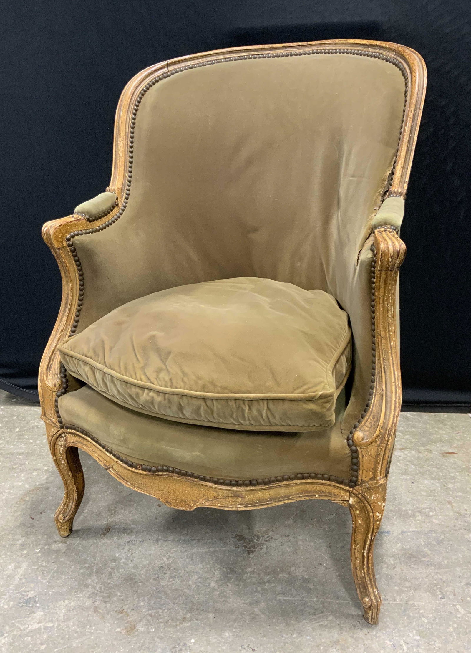 Antique French Bergere Armchair (1 of 9)