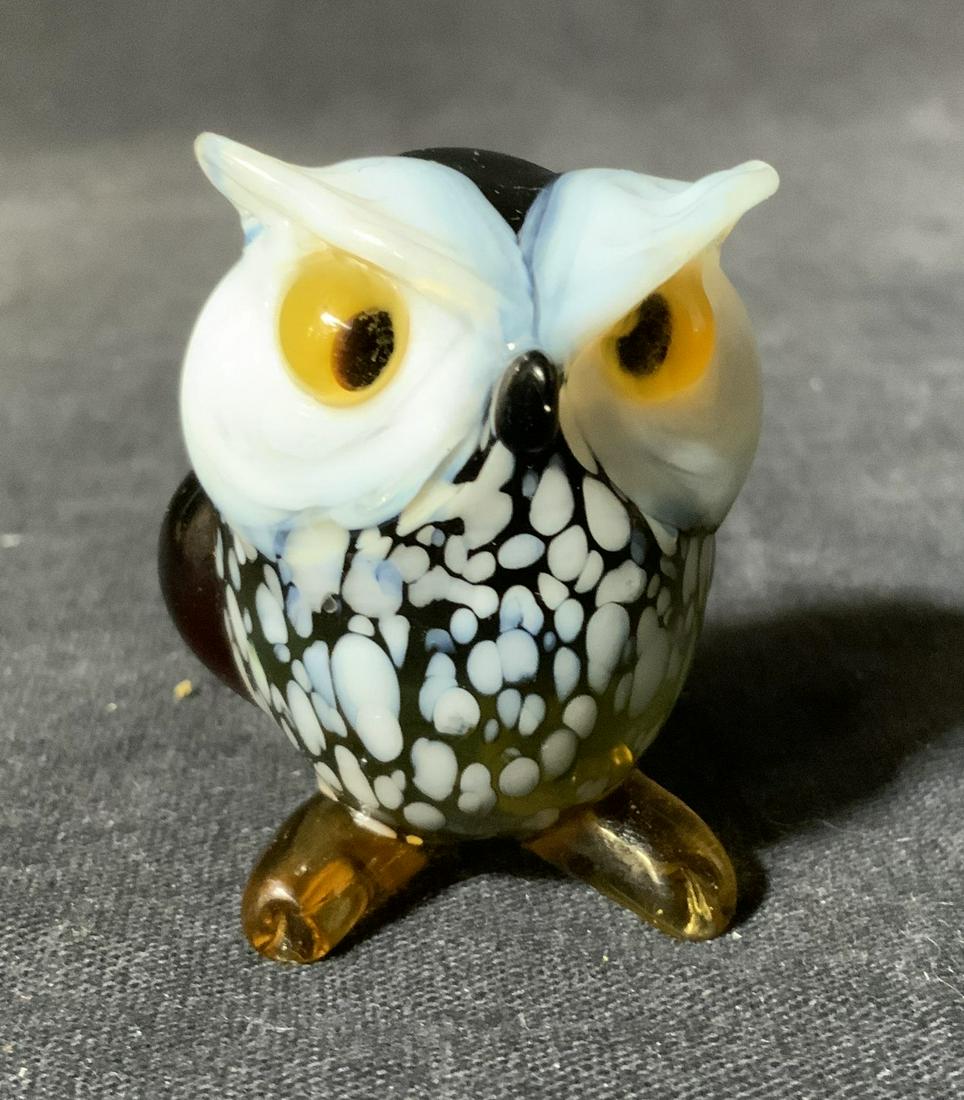 Russian Art Glass Owl Figurine (1 of 6)