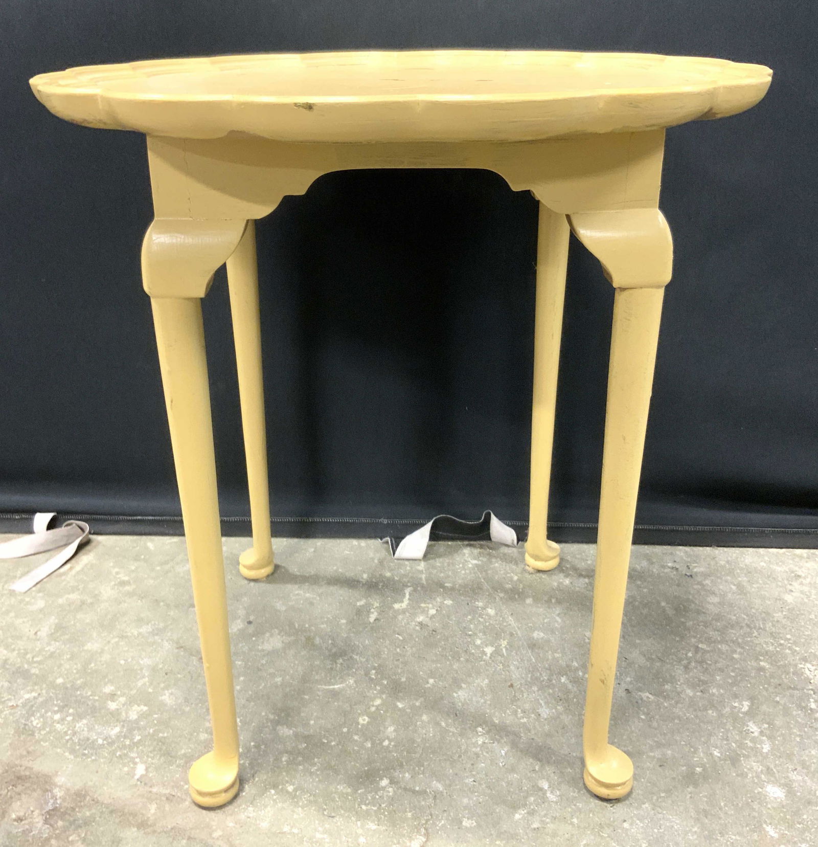 Vintage Carved Wooden Pie Crust Side Table (1 of 8)