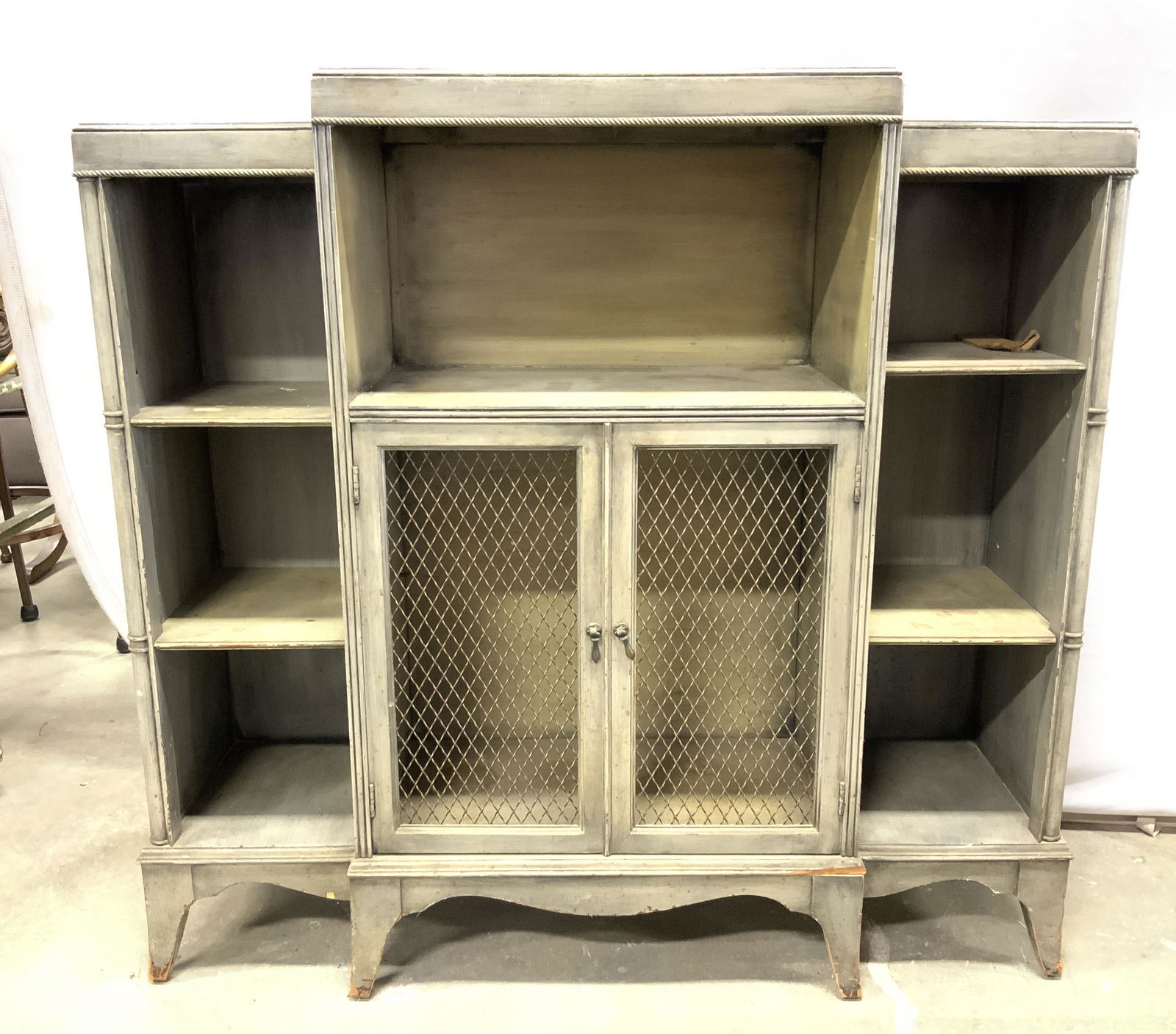 Vintage Wooden Console W Cabinet (1 of 8)