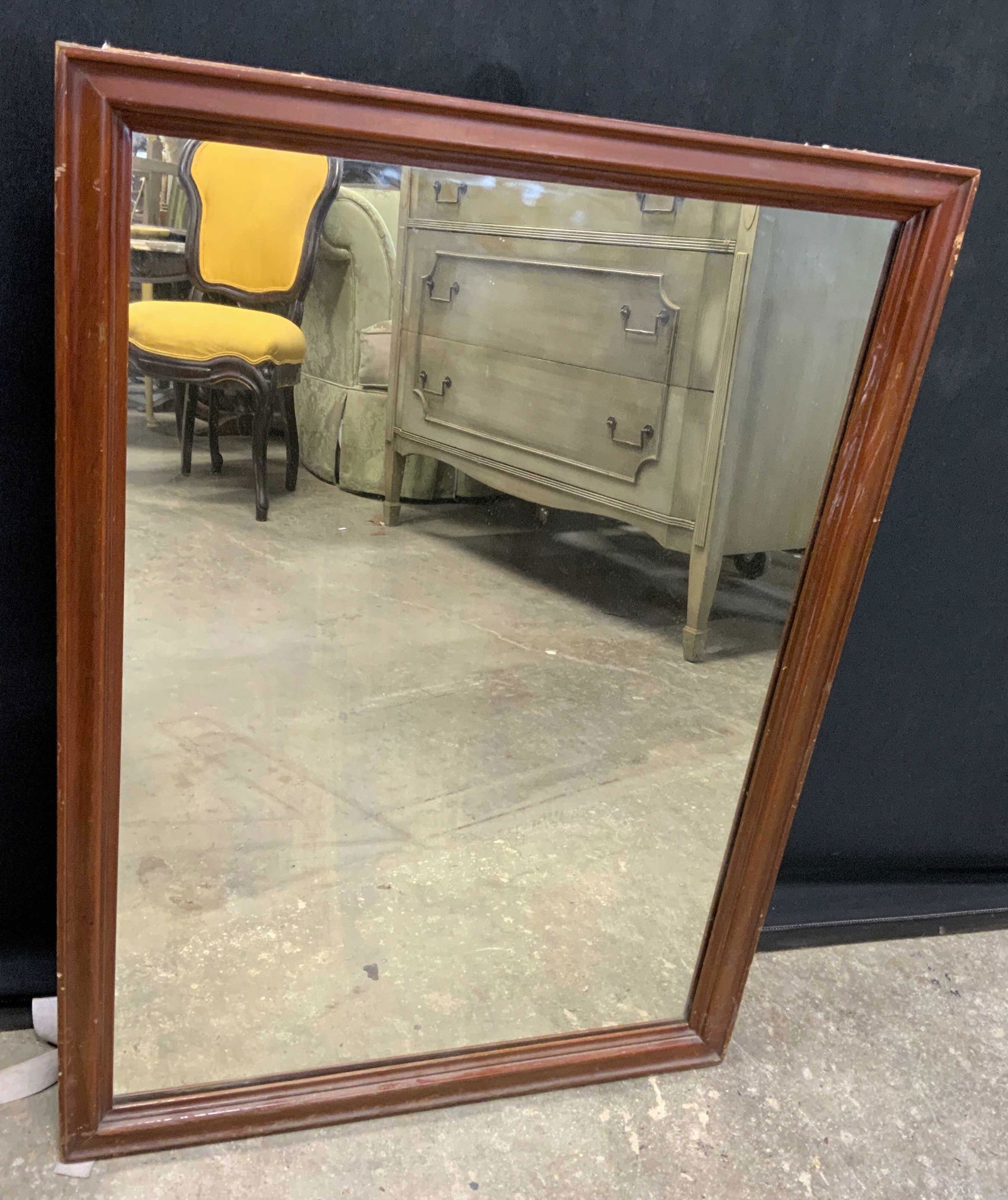 Vintage Portrait Orientated Wood Frame Wall Mirror (1 of 7)