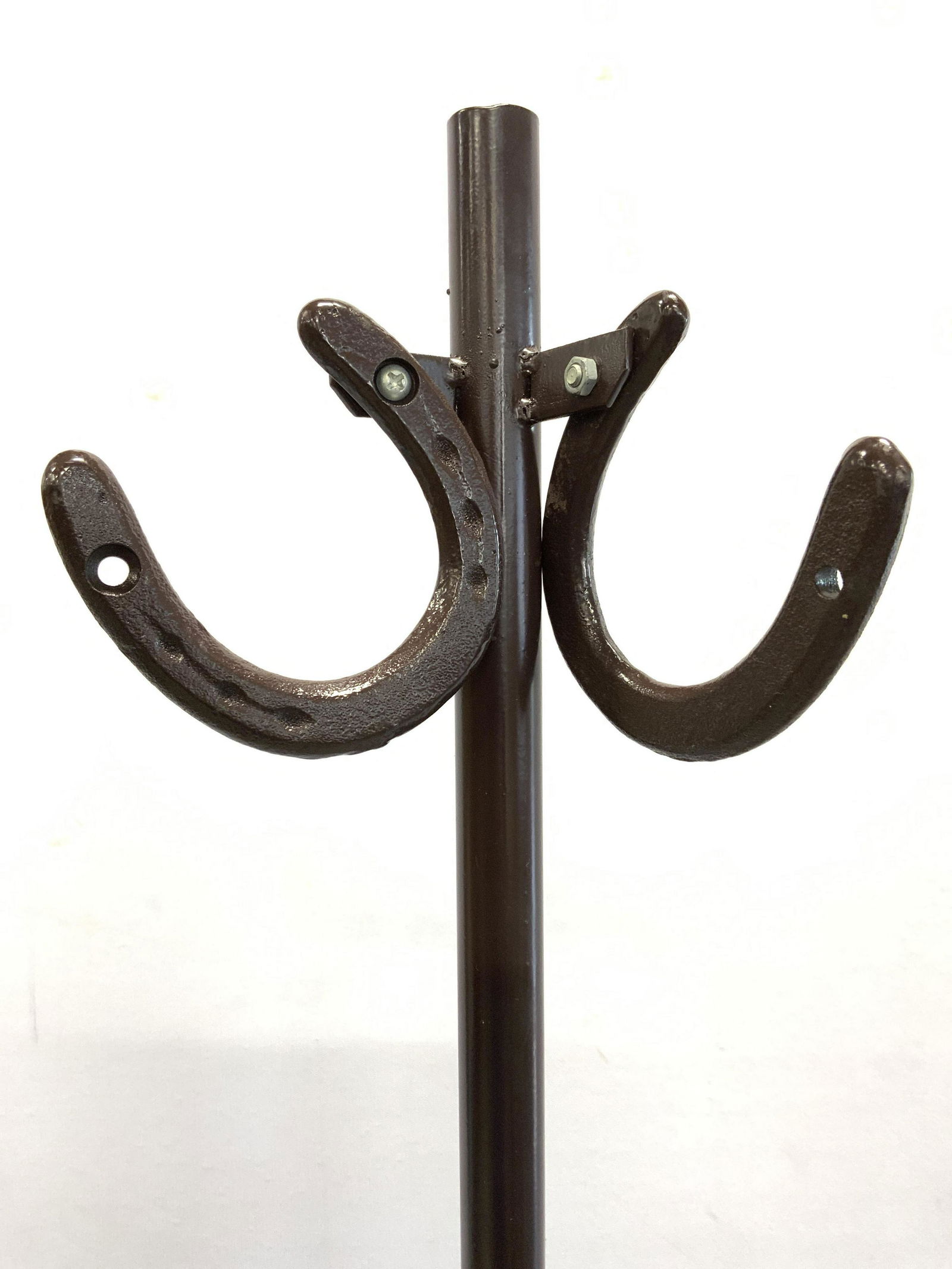 Vntg Metal Coat Rack W Horseshoe Shaped Hooks (1 of 8)