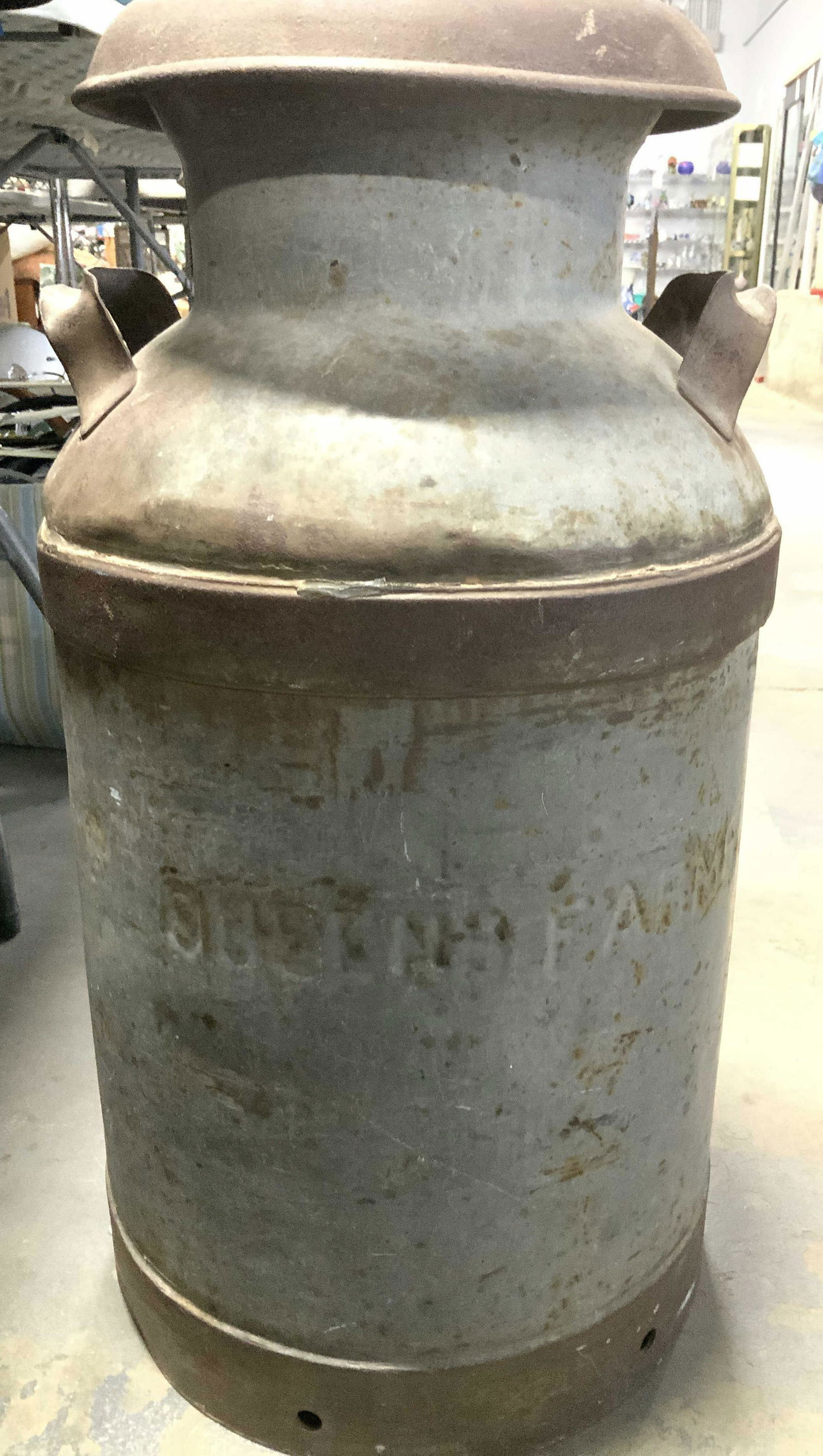 Collectible Vintage Farm Milk Can, Sheena Farms NY (1 of 6)