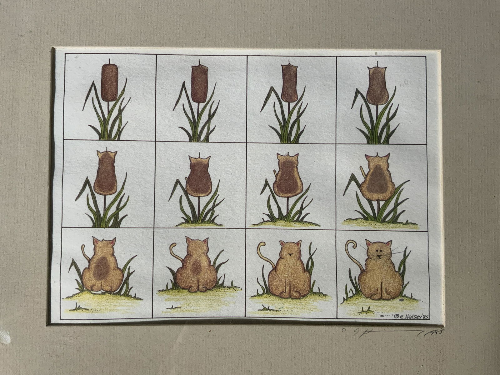 E HALSEY Signed Offset Lithograph (1 of 5)