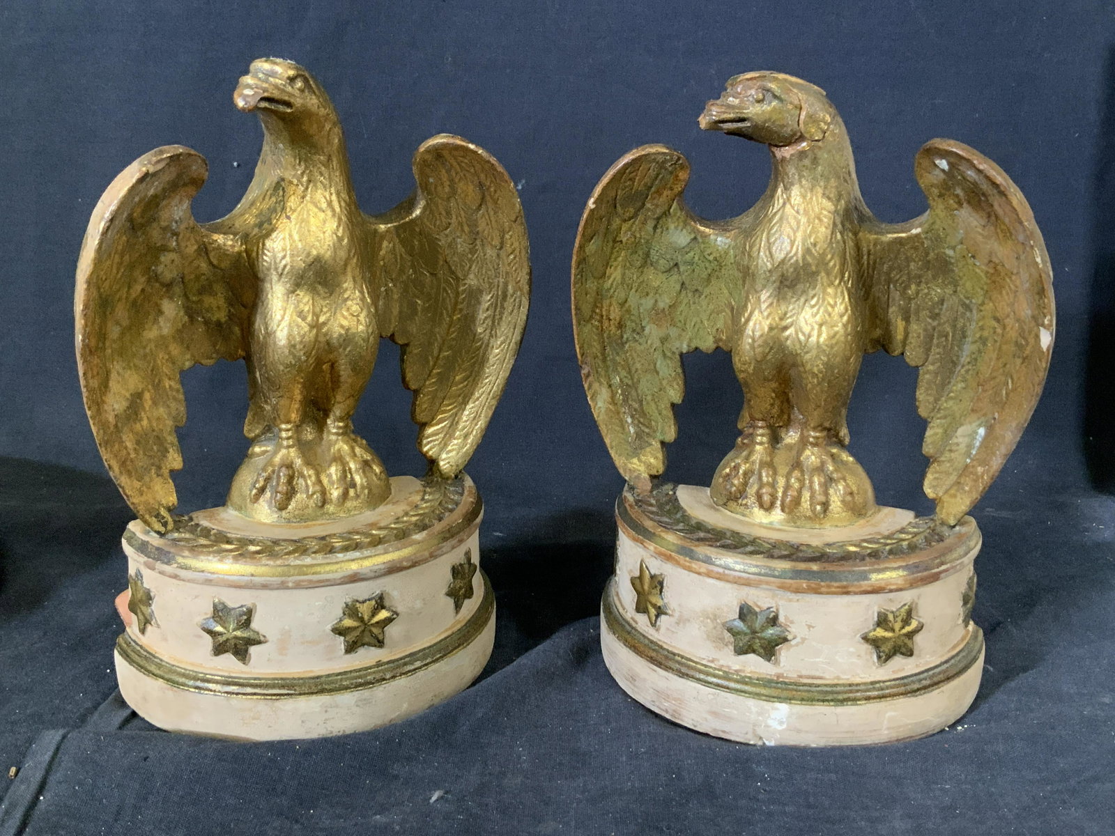 Pair Giltwood American Eagle Book Ends (1 of 8)