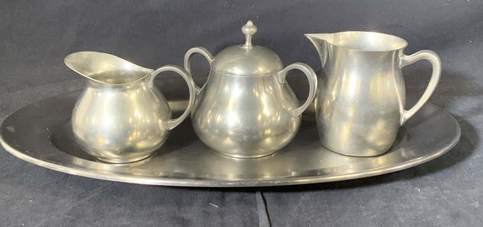 4 Pc Stainless Steel Vtg Scandinavian Tea Set (1 of 6)