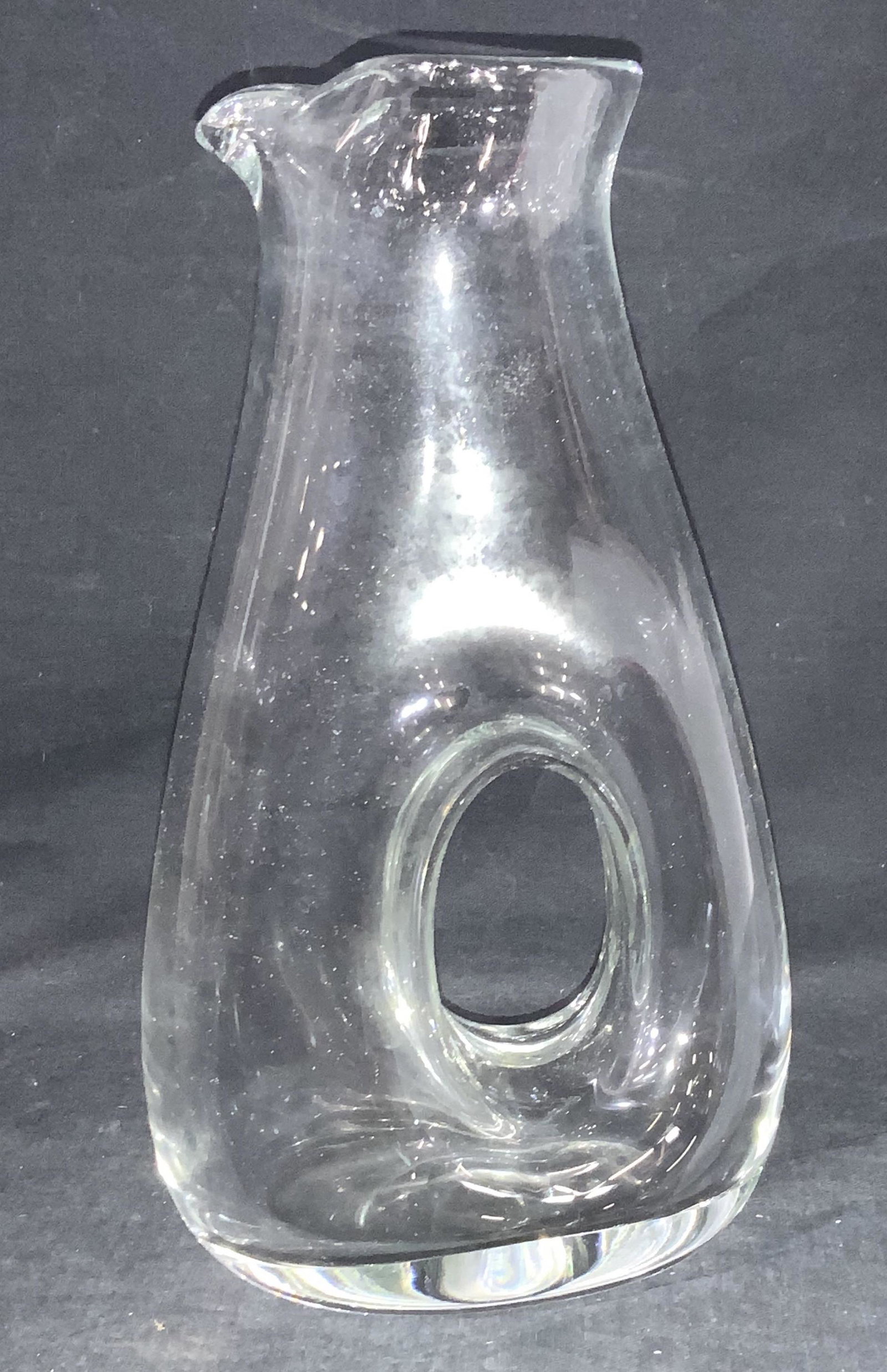 Modern Glass Pitcher/ Carafe W Center Hole (1 of 6)