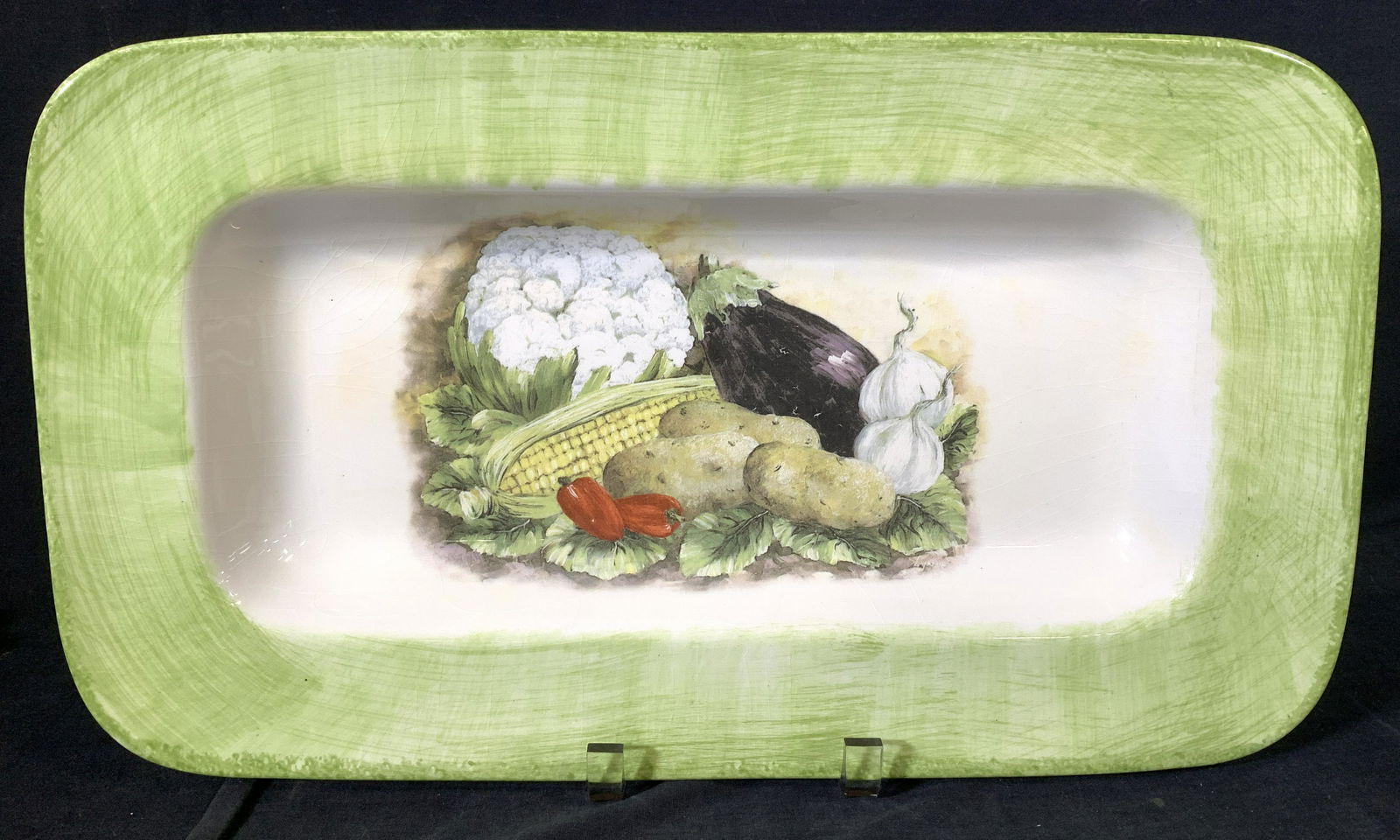 Hand Decorated Italian Ceramic Platter (1 of 6)