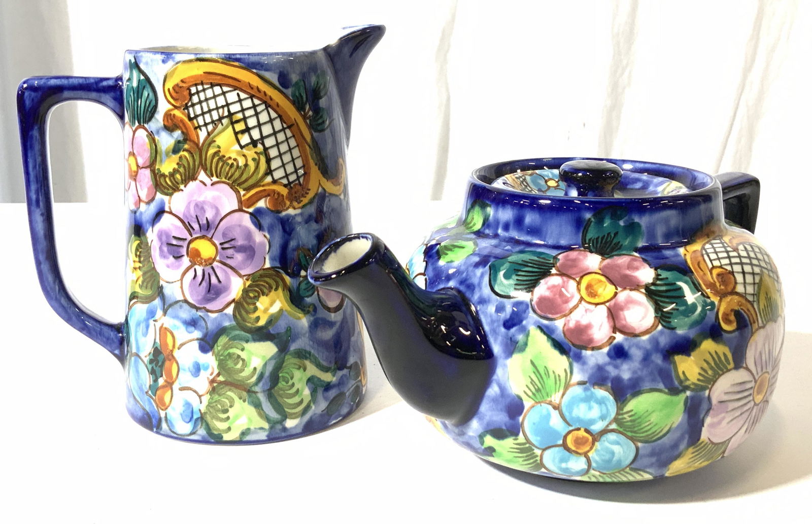 2 Hand Painted Floral Table Ceramic Ware, Portugal (1 of 8)