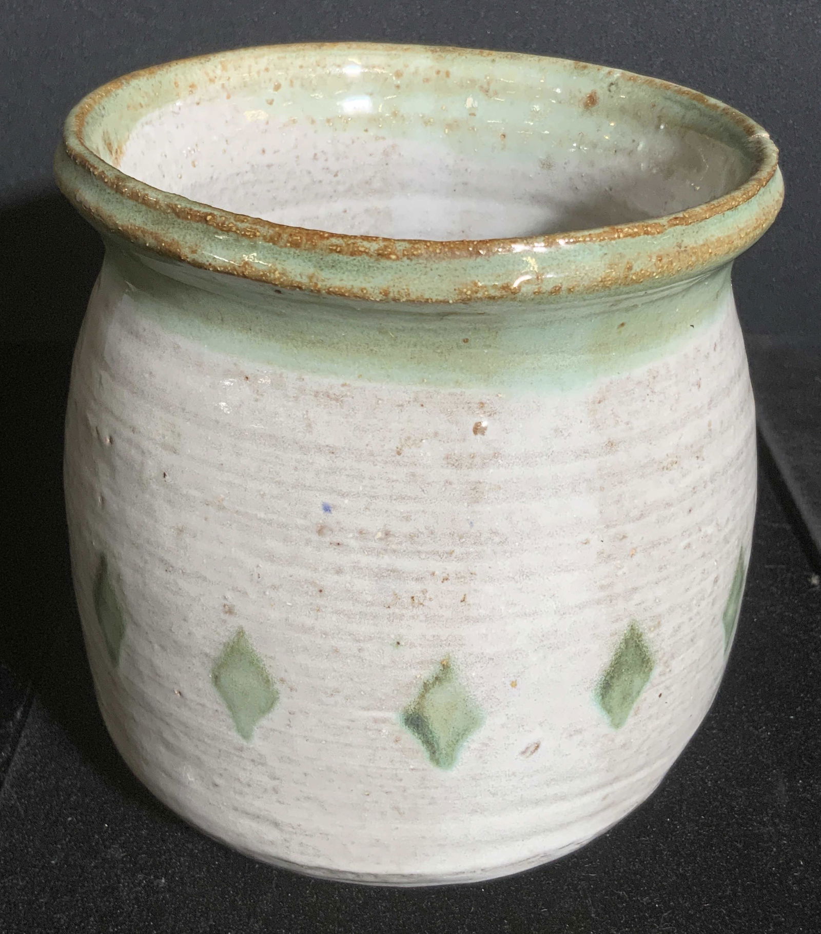 Vntg Signed Handmade Glazed Ceramic Planter (1 of 8)