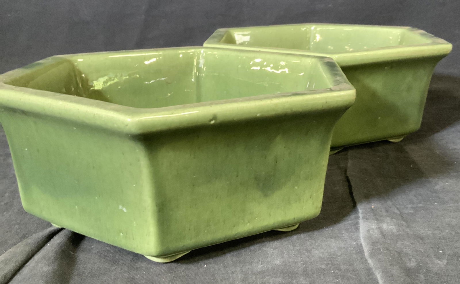 Pair HAEGER 4003 Glazed Ceramic Platers (1 of 6)