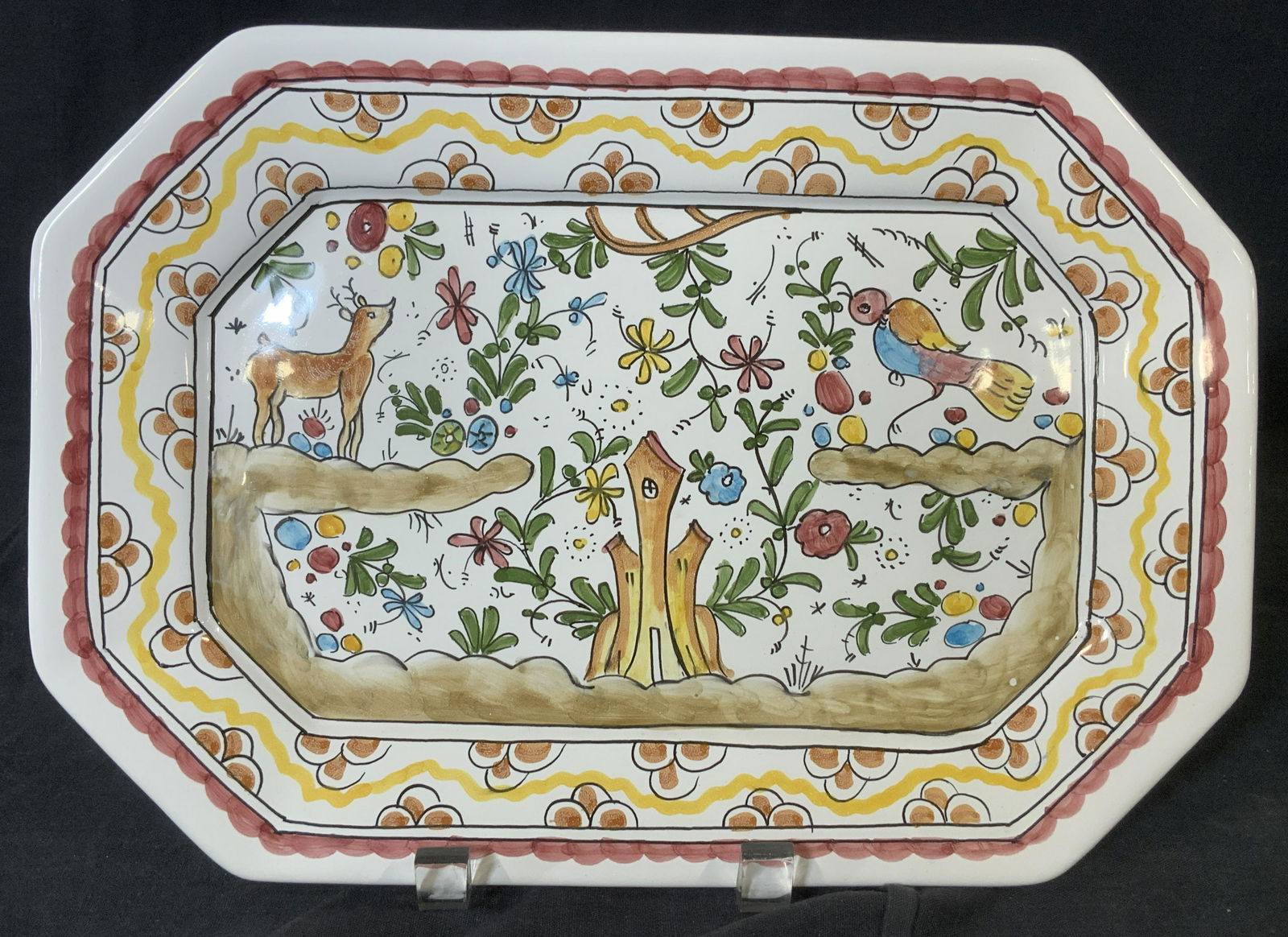 Hand Painted Ceramic Wall/ Table  Plate, Portugal (1 of 6)