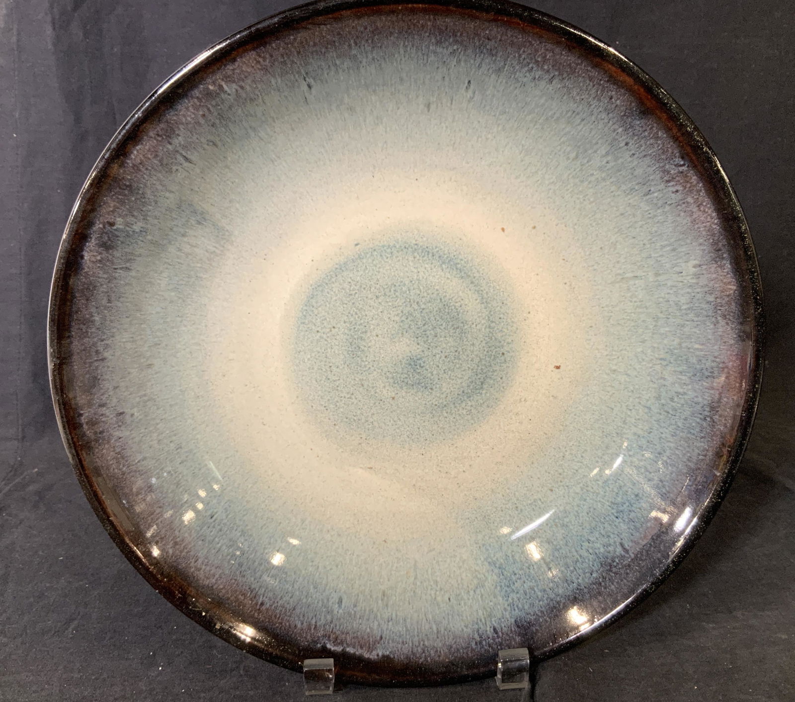 Mid Century Glazed Studio Art Bowl, Signed (1 of 5)