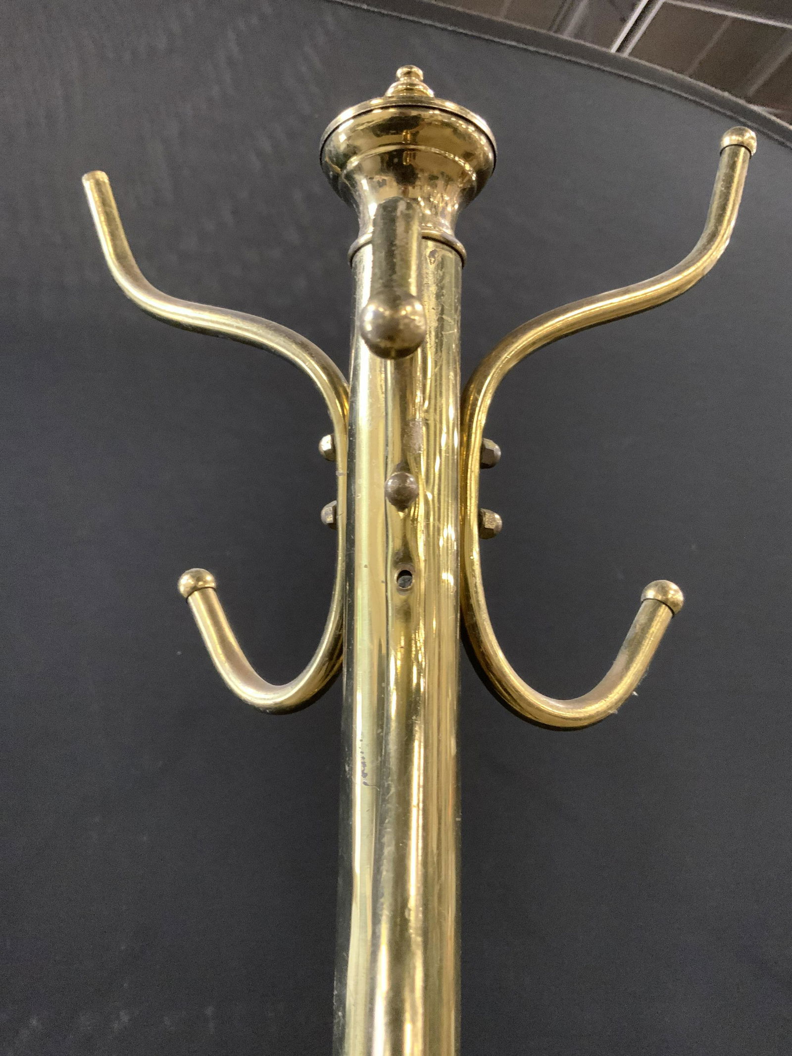 Vintage Gold Toned Brass Coat Rack (1 of 7)