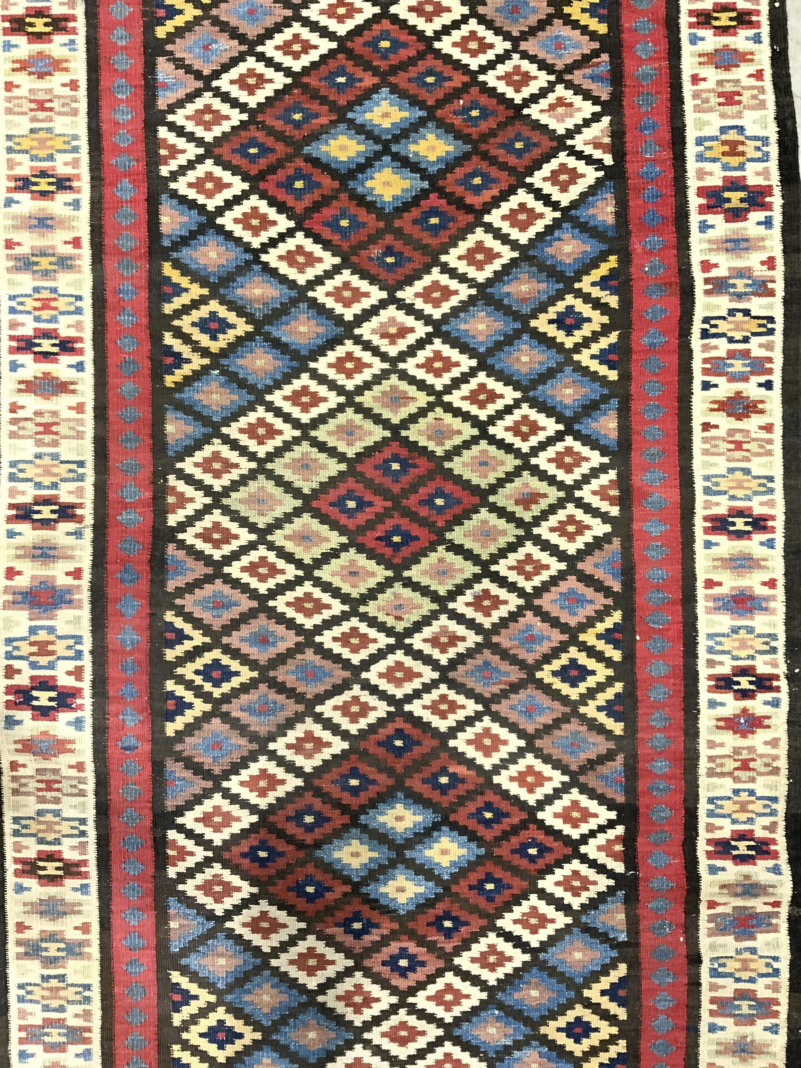 Vntg  Handmade Navajo Style Kilim Wool Runner (1 of 8)
