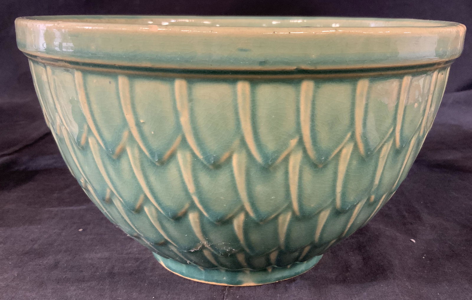 Signed McCoy Glazed Vntg Ceramic Bowl (1 of 5)