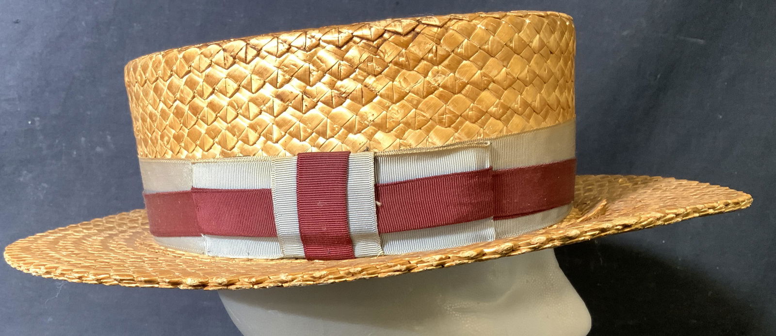 Vintage THE ROSSLEY HAT Woven Straw Hat (1 of 9)