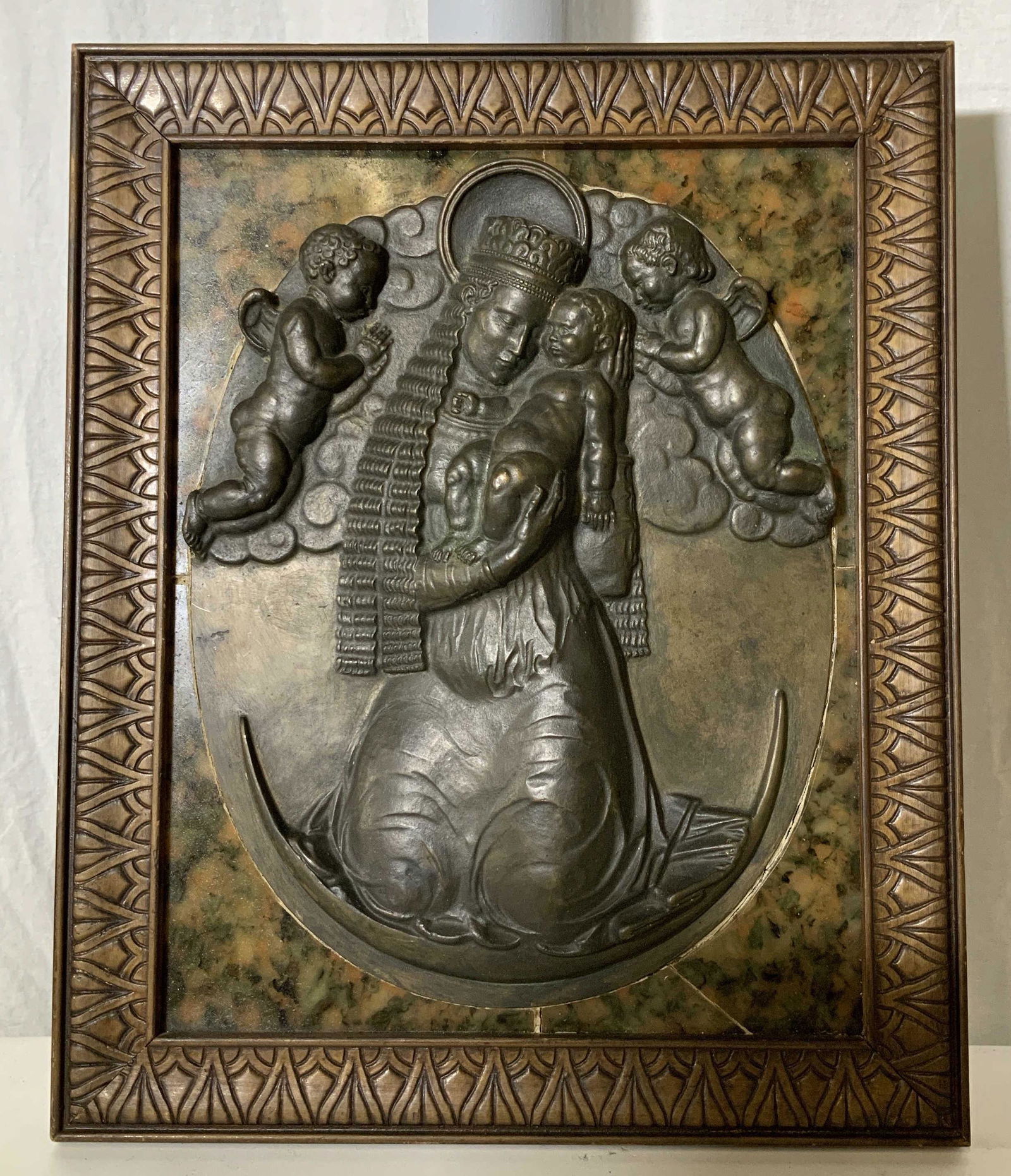 Framed Vintage Religious Metal Relief (1 of 7)