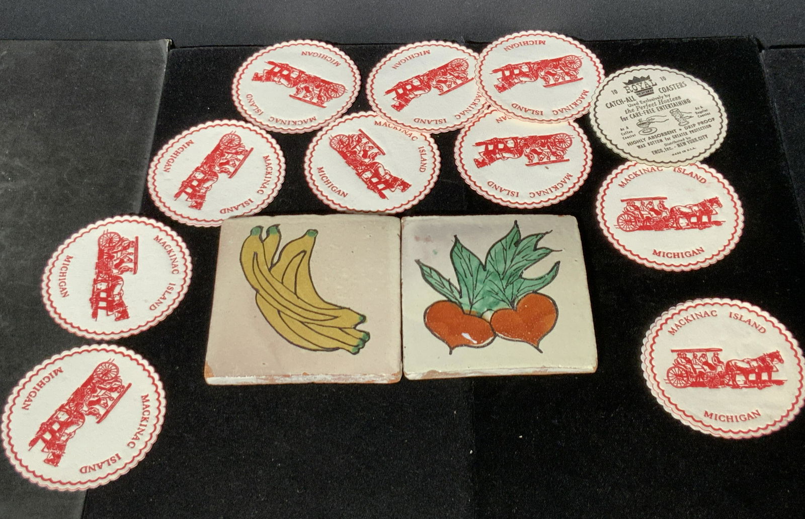 Lot 13 Vntg Collectible Ceramic & Paper Coasters (1 of 9)