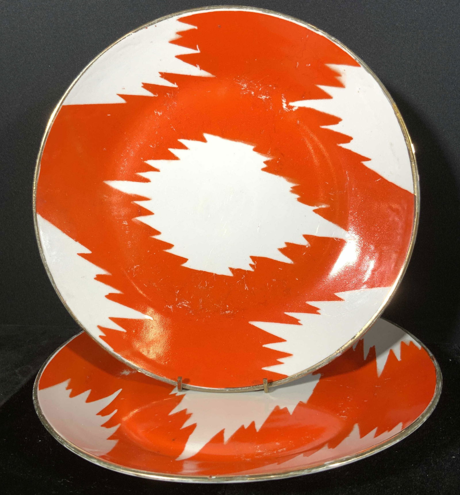 Pair Vintage Trademarked Porcelain Plates (1 of 9)