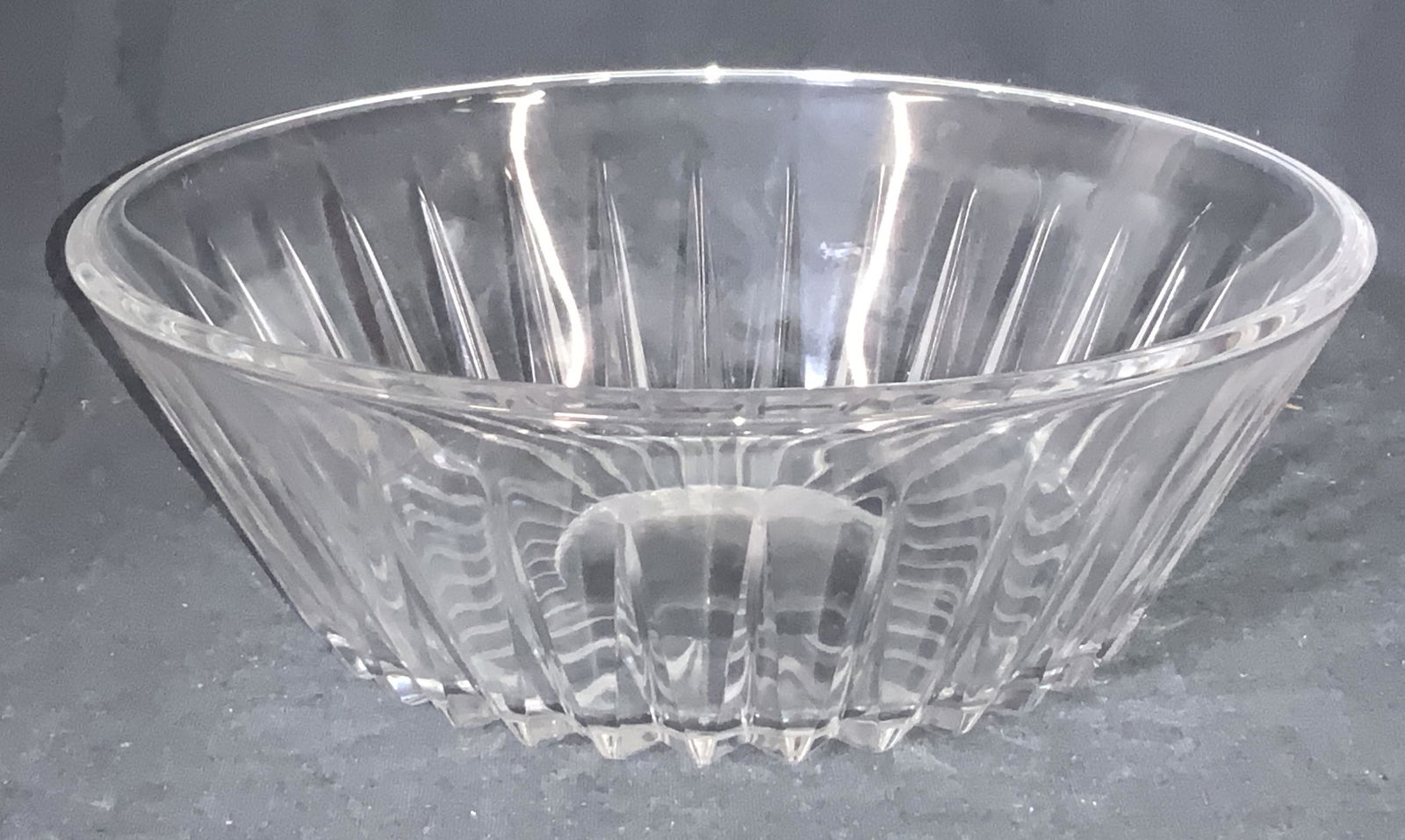 Vntg VAL ST LAMBERT Cut Crystal Bowl, c.1970s, BEL (1 of 5)