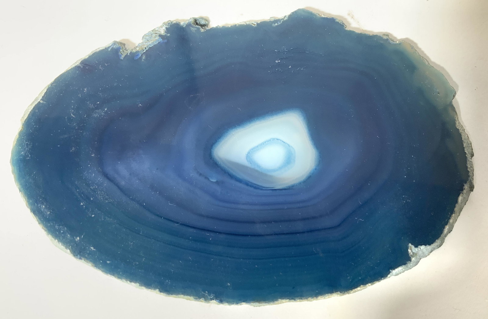 Banded Blue Agate Flat Mineral Sample (1 of 6)