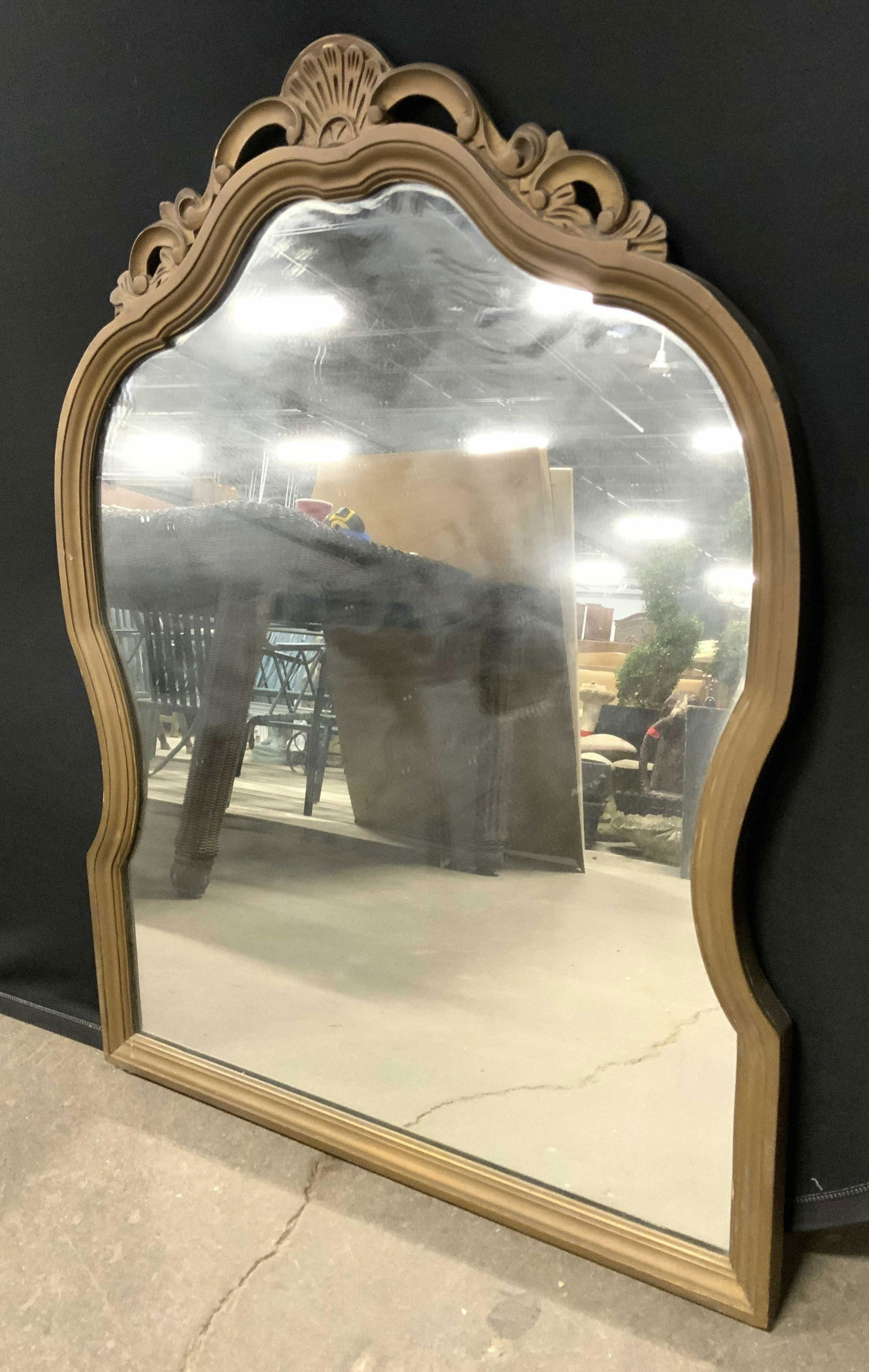 Vintage Gold Toned Gilt Frame Ornate Wall Mirror (1 of 8)