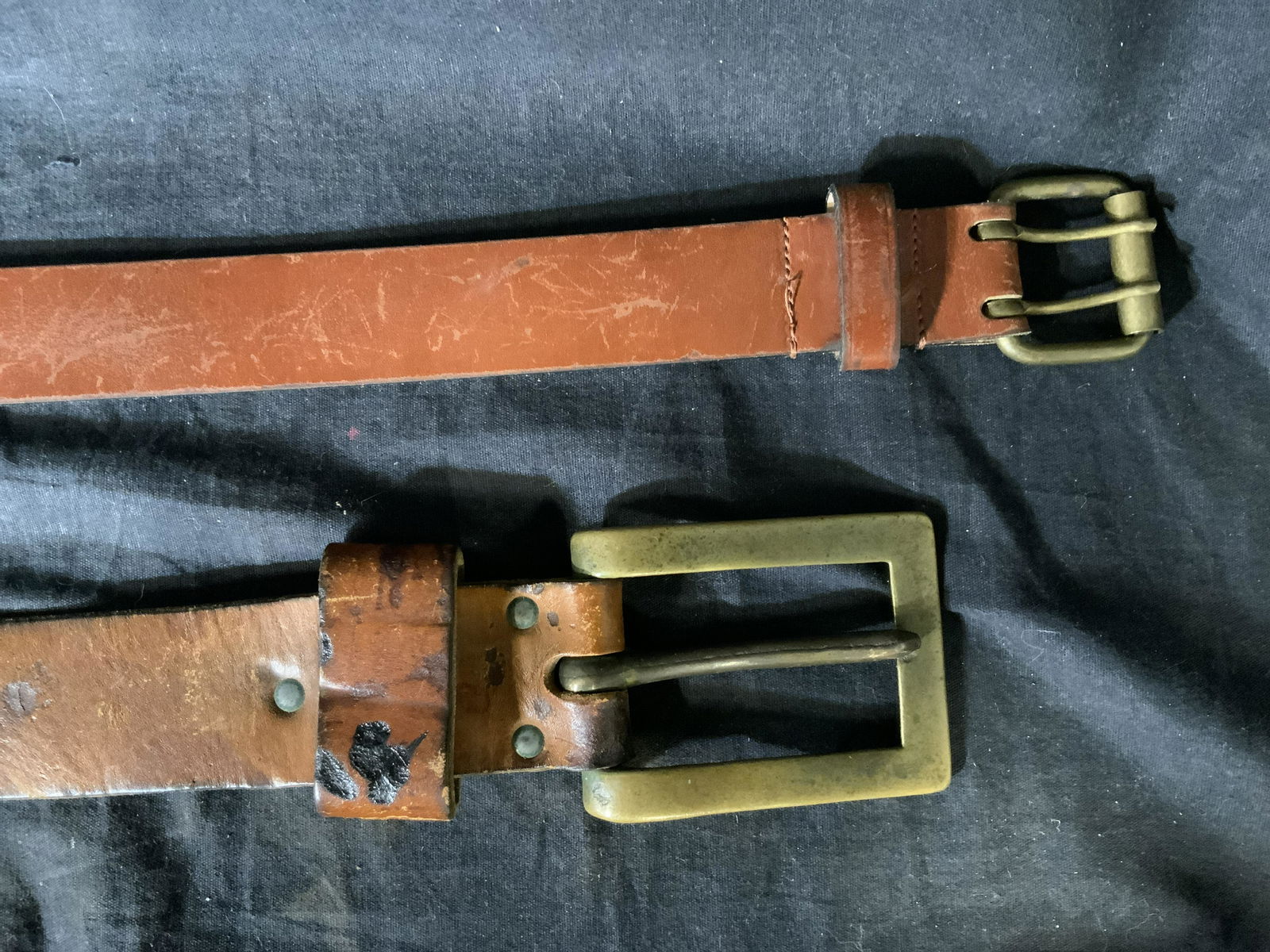 Lot 2 Vintage Men’s Brown Leather Belts (1 of 5)