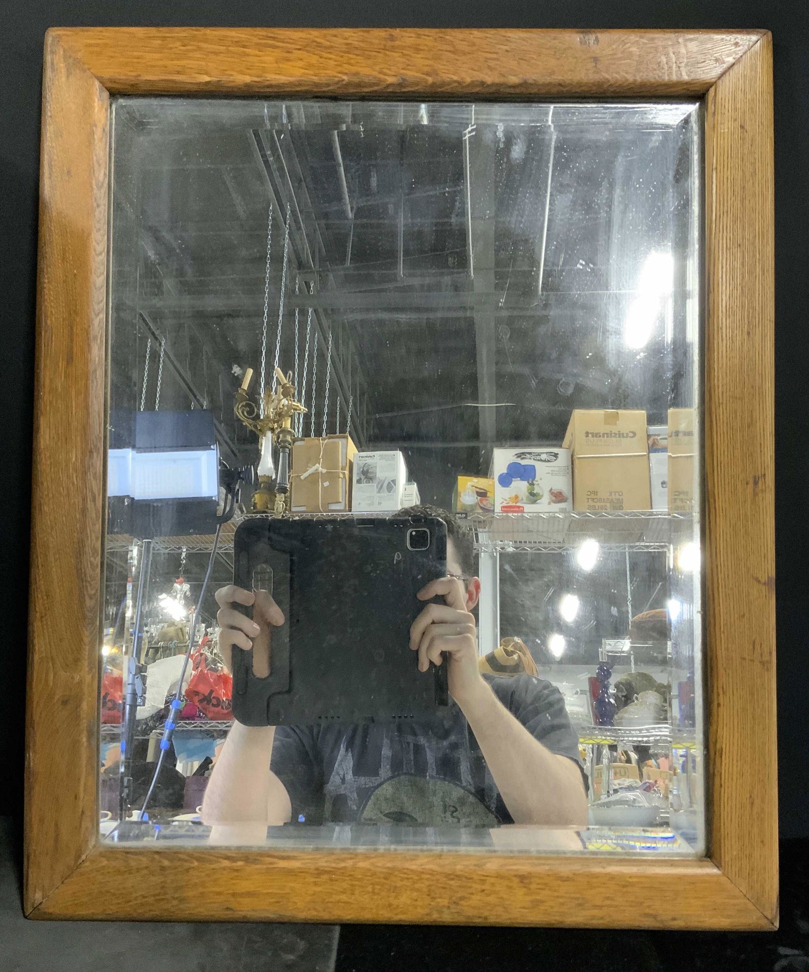 Oak Beveled Mirror (1 of 6)