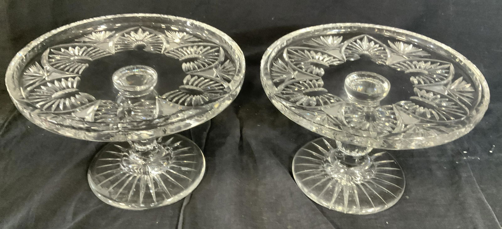 Pr American Brilliant Footed Crystal Cake Tazzas (1 of 8)