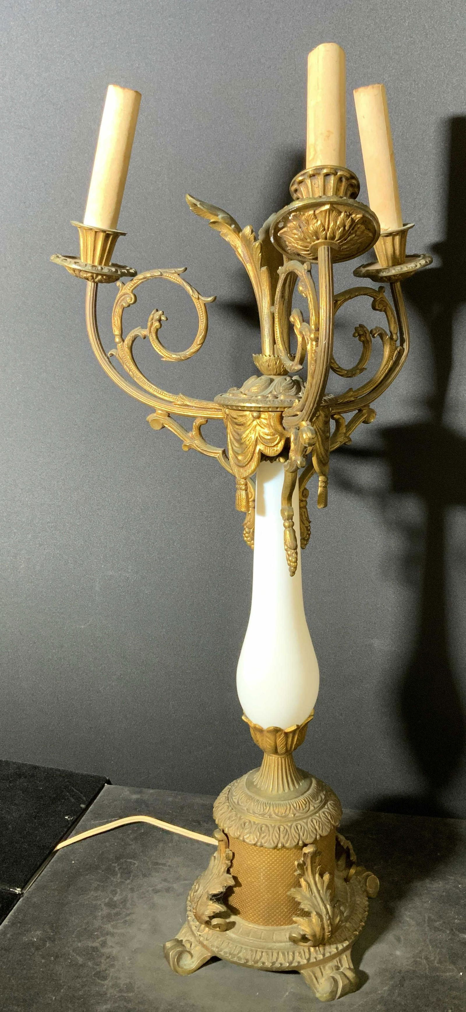 Vintage Three Arm Candelabra Lamp (1 of 8)