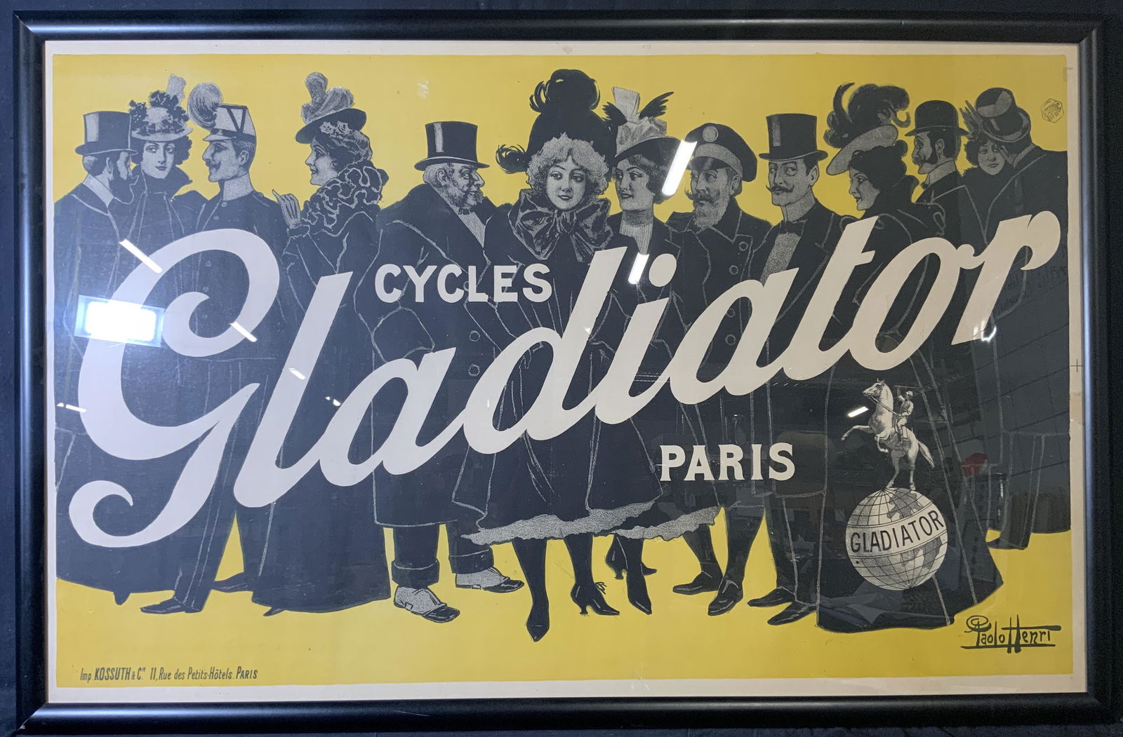 PAOLO HENRI Cycles Gladiator Lithograph (1 of 10)
