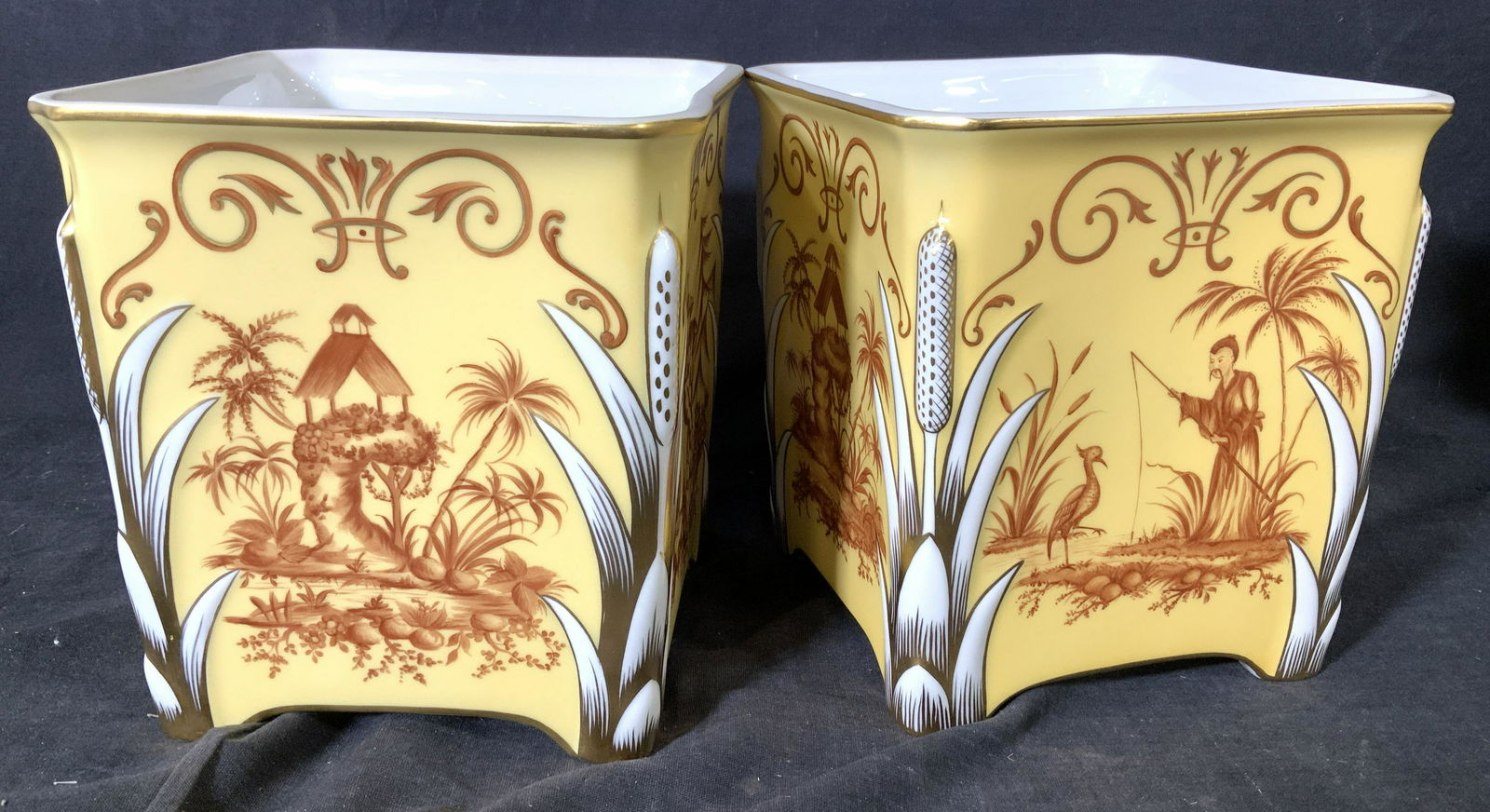 Pr TIFFANY & Co. Asian Chinoiserie Planters, Paris (1 of 10)