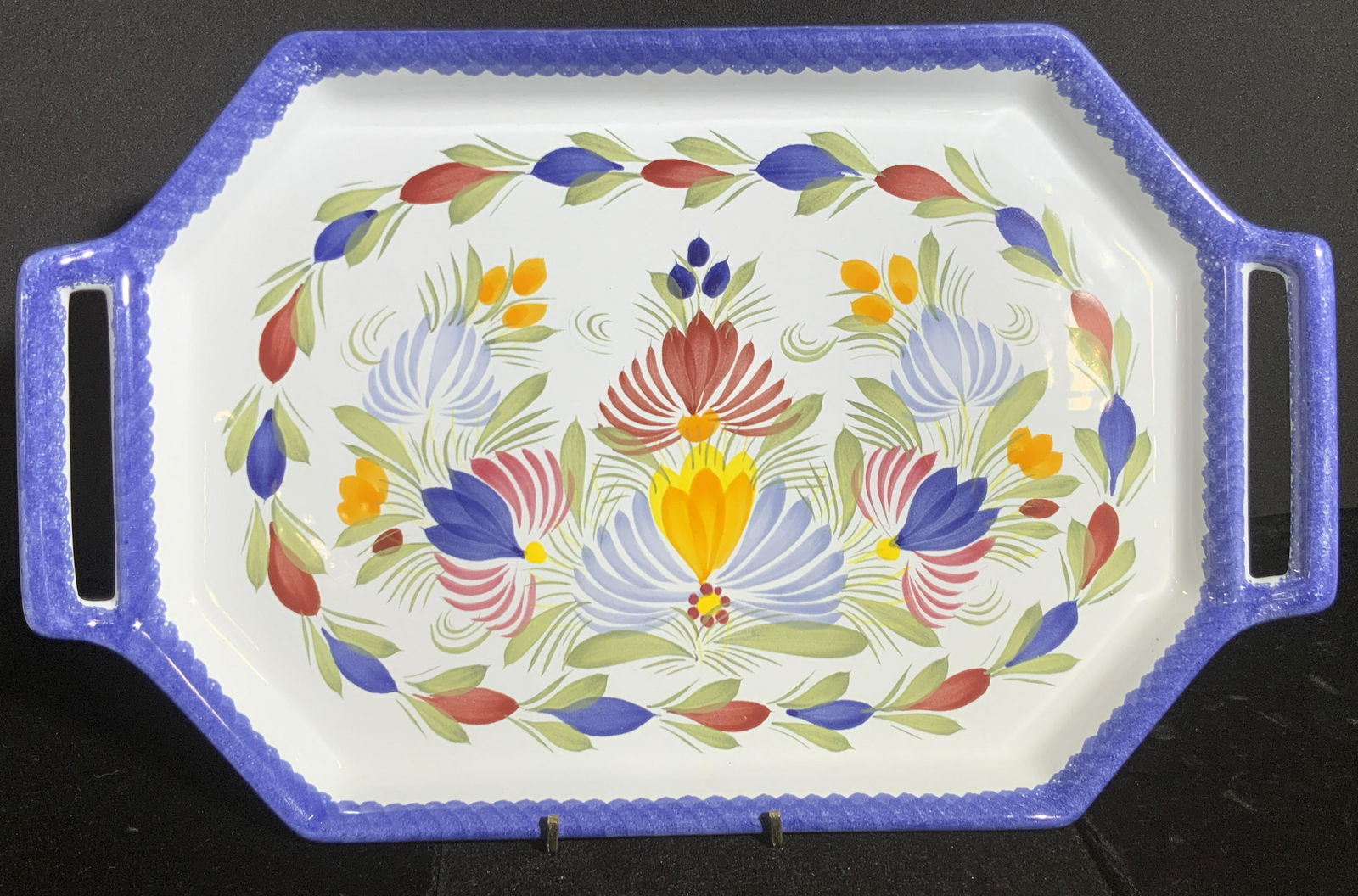 HENRIOT QUIMPER Sig French Ceramic Serving Tray (1 of 10)