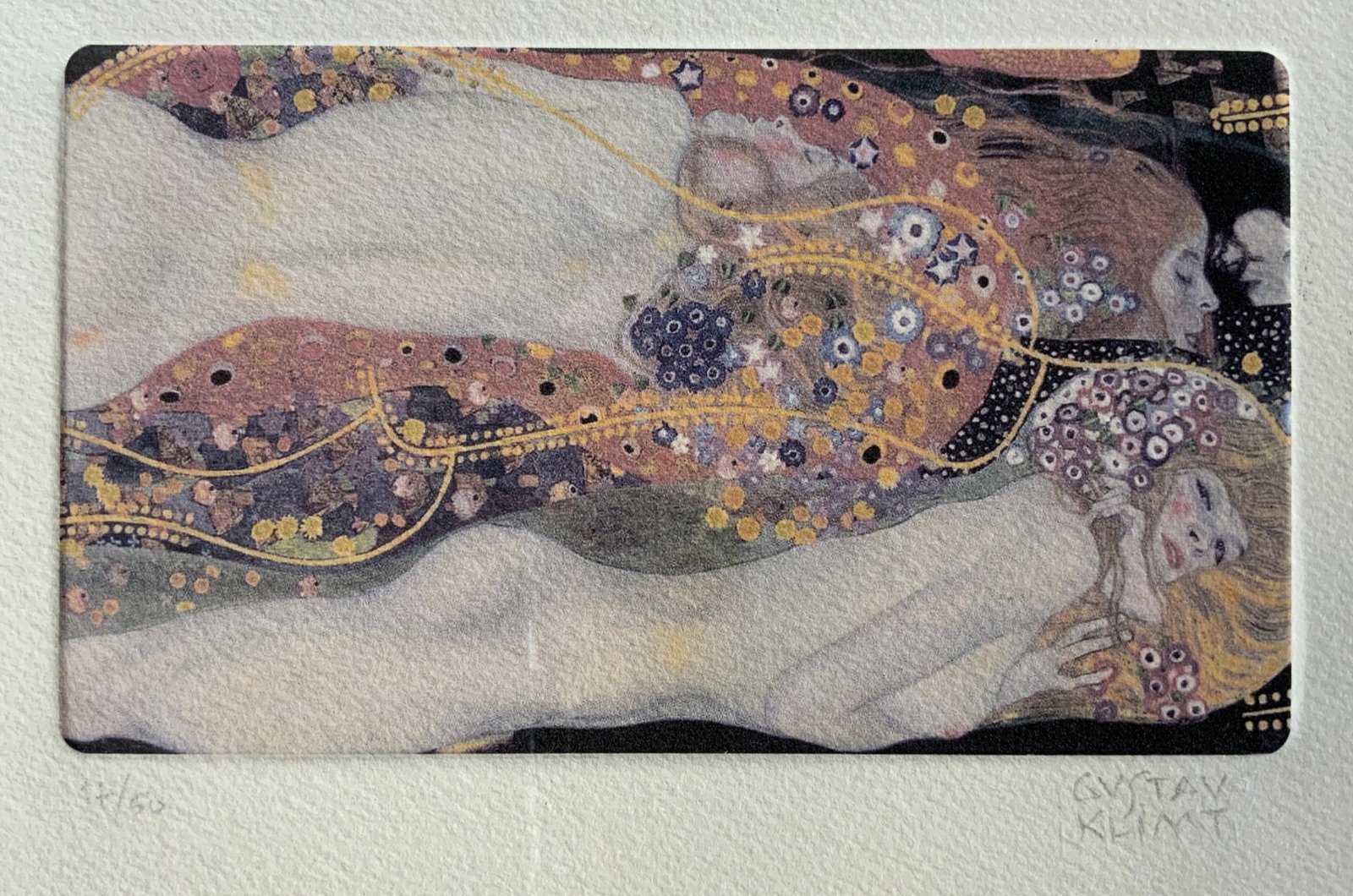 Signed Lithograph Attributed to GUSTAV KLIMT: Signed Lithograph Attributed to GUSTAV KLIMT(1862-1918), signature to lower right reads ‘GUSTAV Klimt’, Please Note: All lots that do not carry established documented provenance nor any past recor