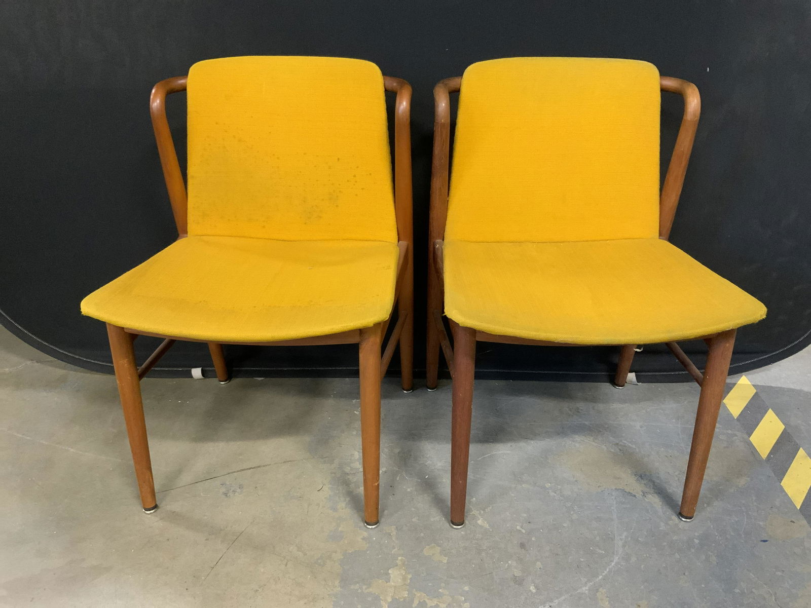 Pair Danish Upholstered MCM Side Chairs (1 of 10)