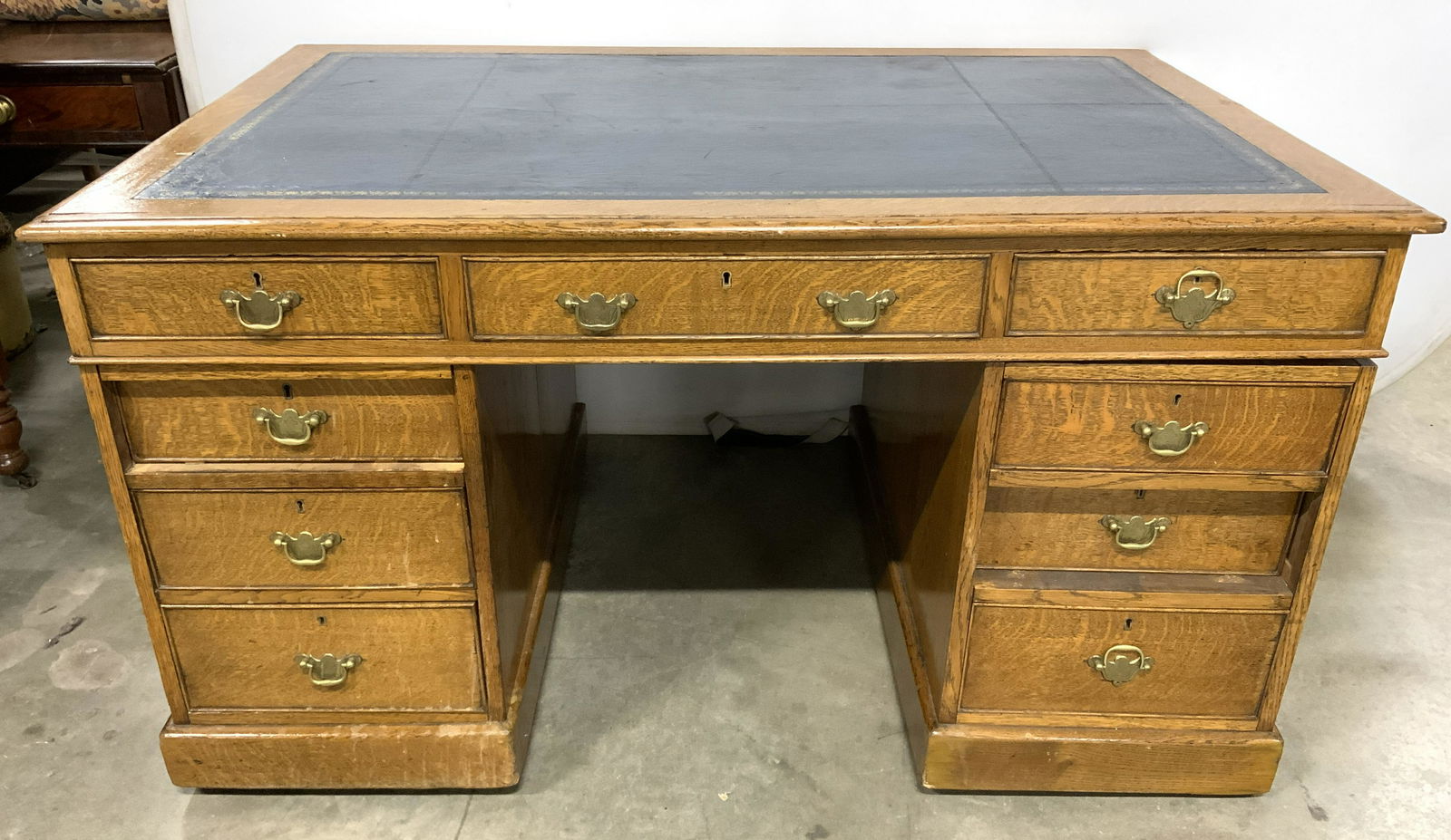 Partners Desk W Leather Top (1 of 13)