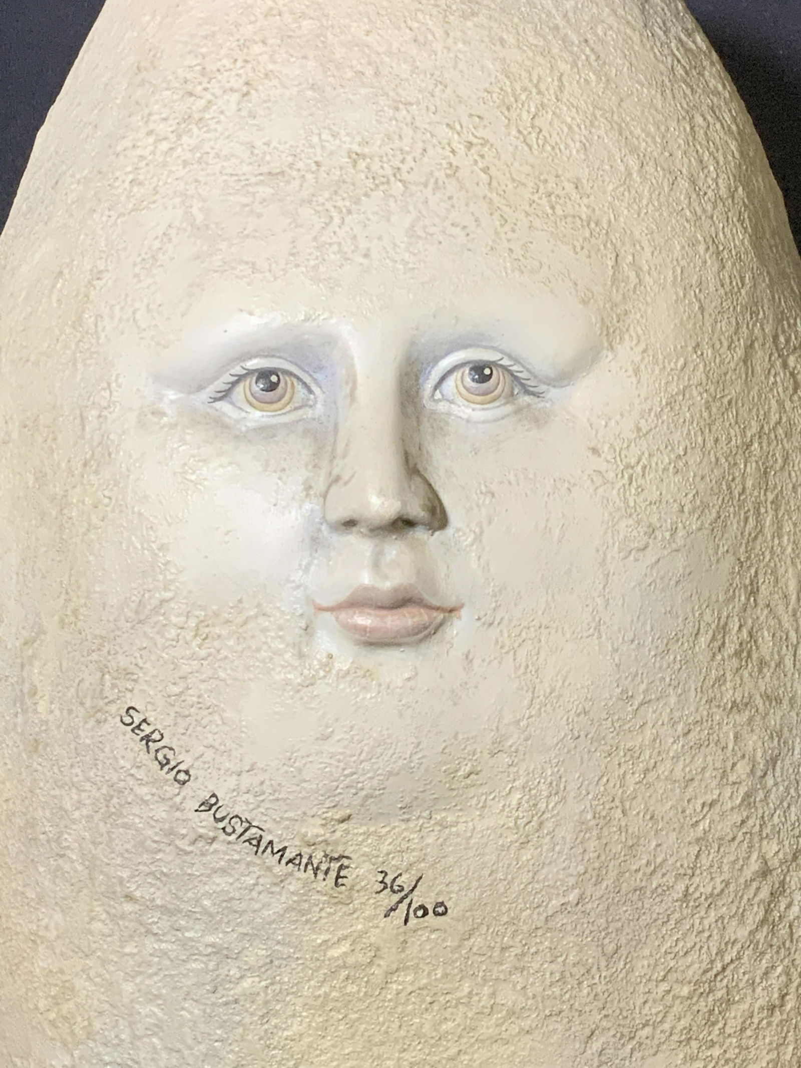 Collect Sergio Bustamante Ceramic Egg Face Sgn No (1 of 10)