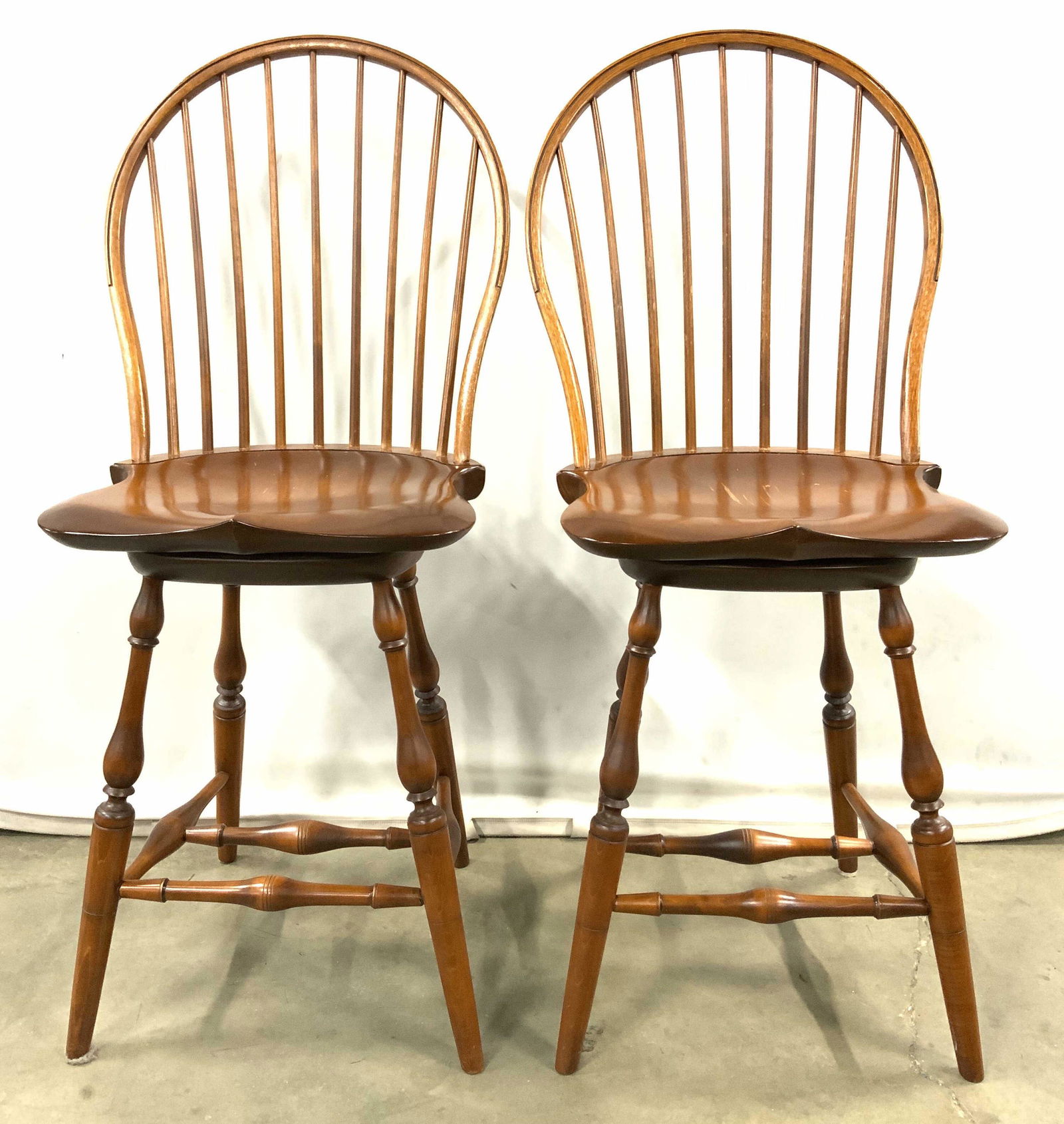 Pr DR DIMES Windsor Spindle Back Swivel Stools (1 of 11)