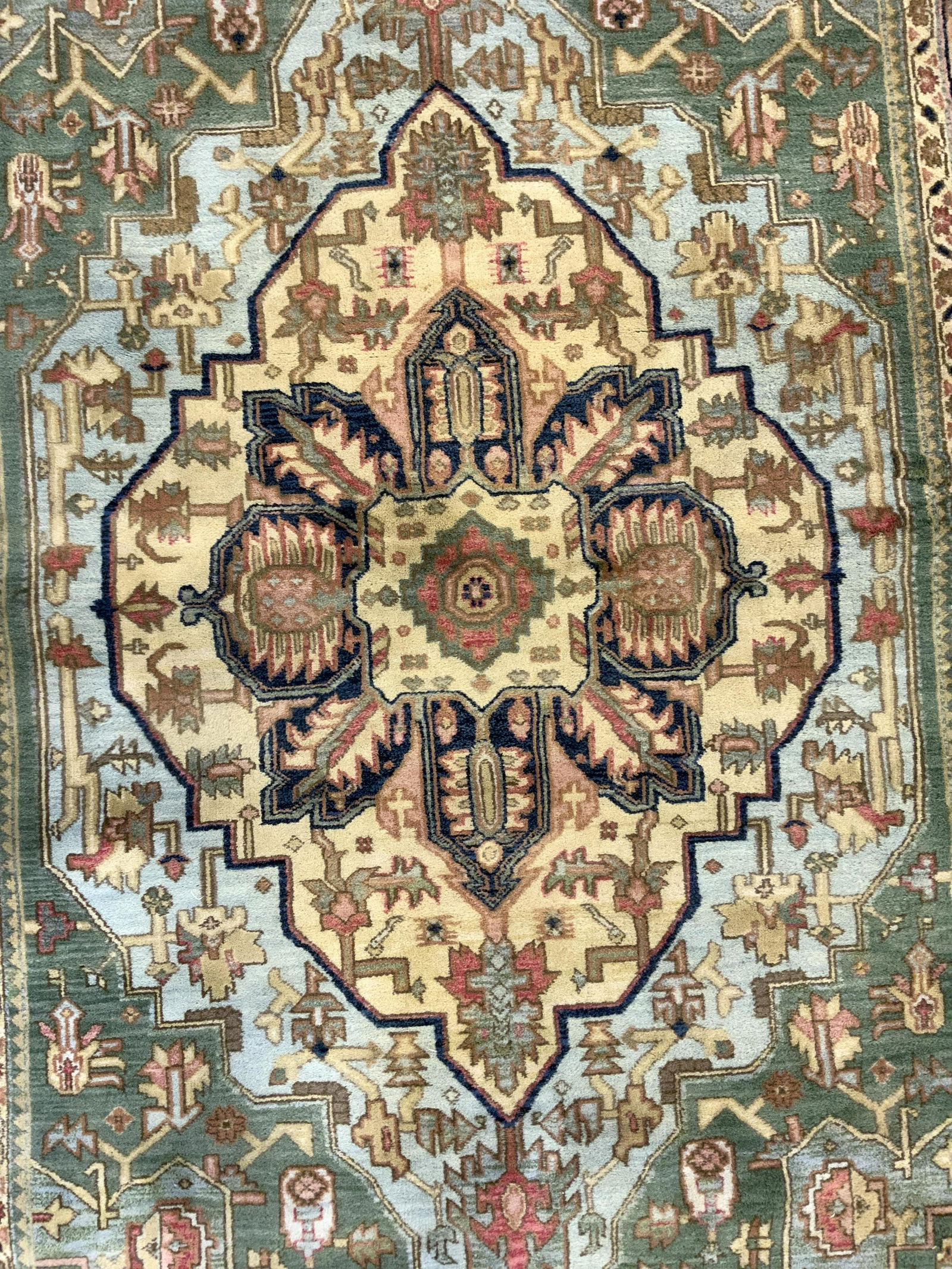 Vintage Handmade Fringed Wool Area Rug (1 of 10)