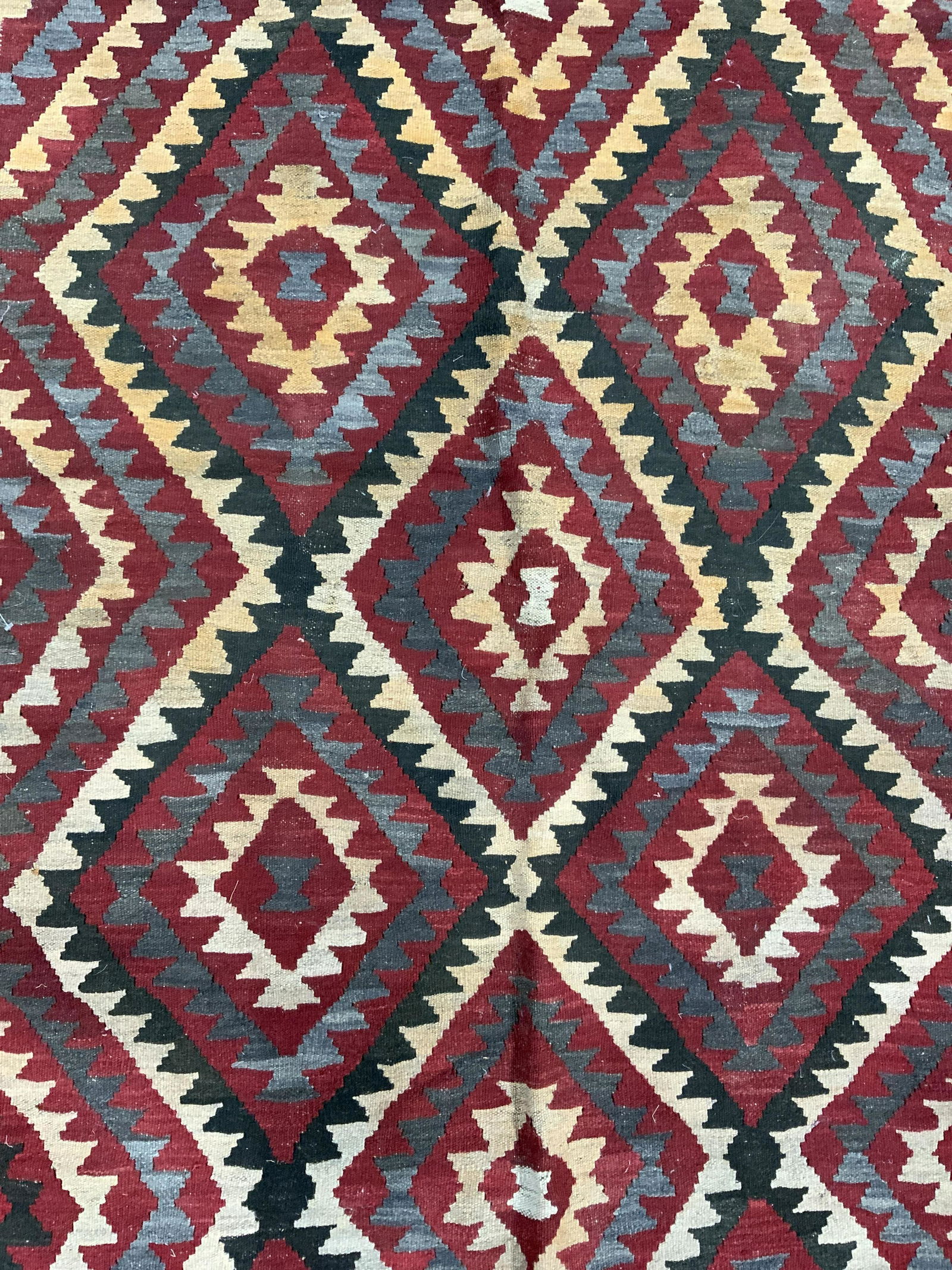 Vntg Oversize Handmade KILIM Wool Rug (1 of 10)
