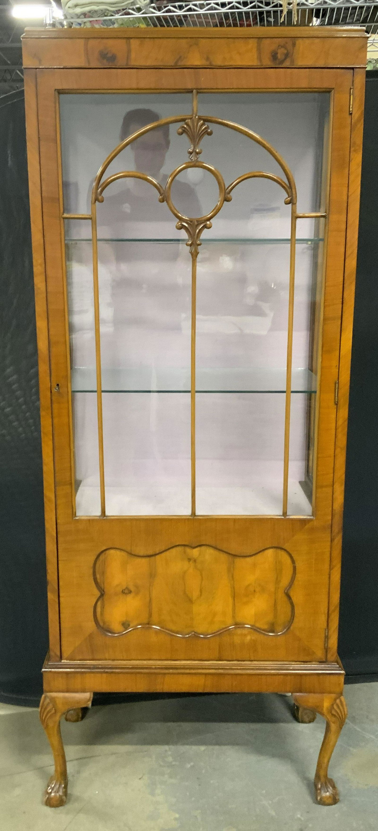 Vintage Veneered Vitrine Cabinet (1 of 14)