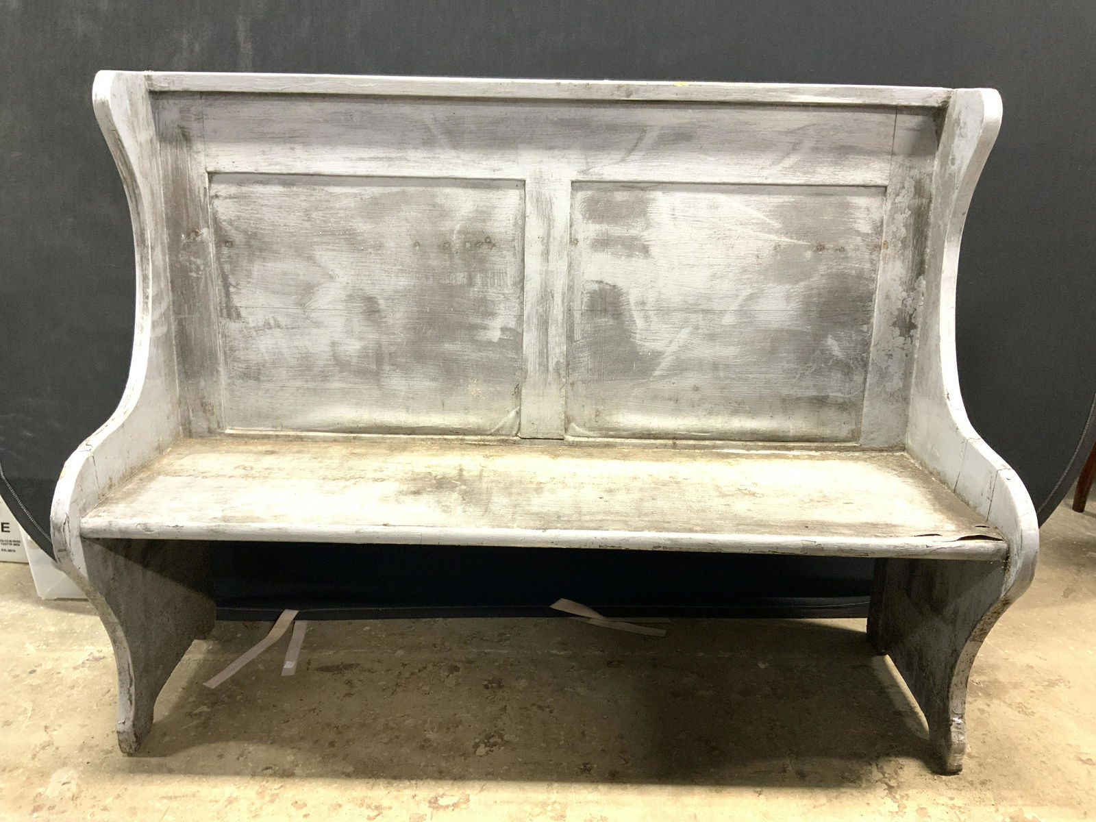 Antique Hand Painted Wooden Bench (1 of 11)