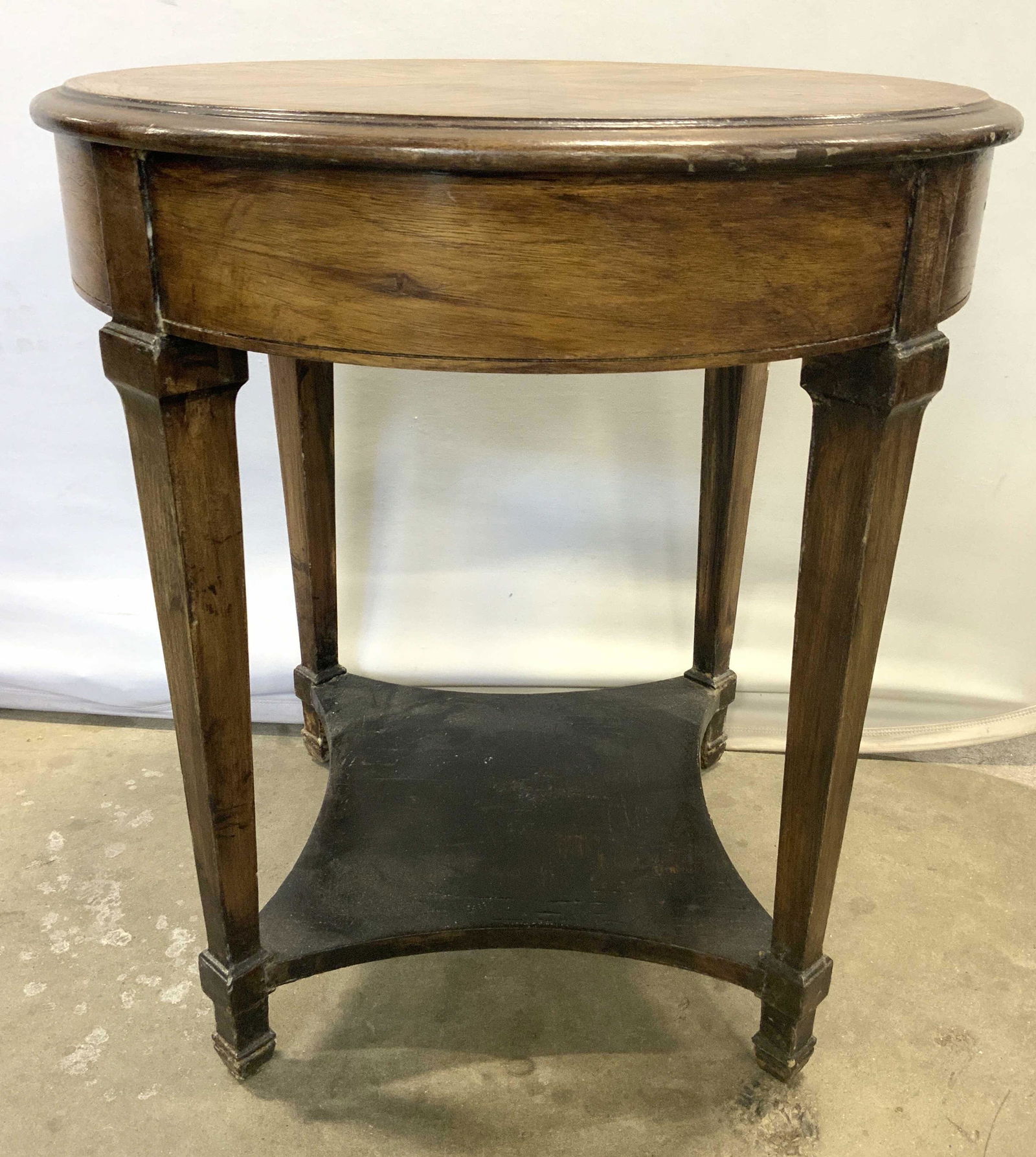 Vintage Carved Wooden Circular Side Table (1 of 10)